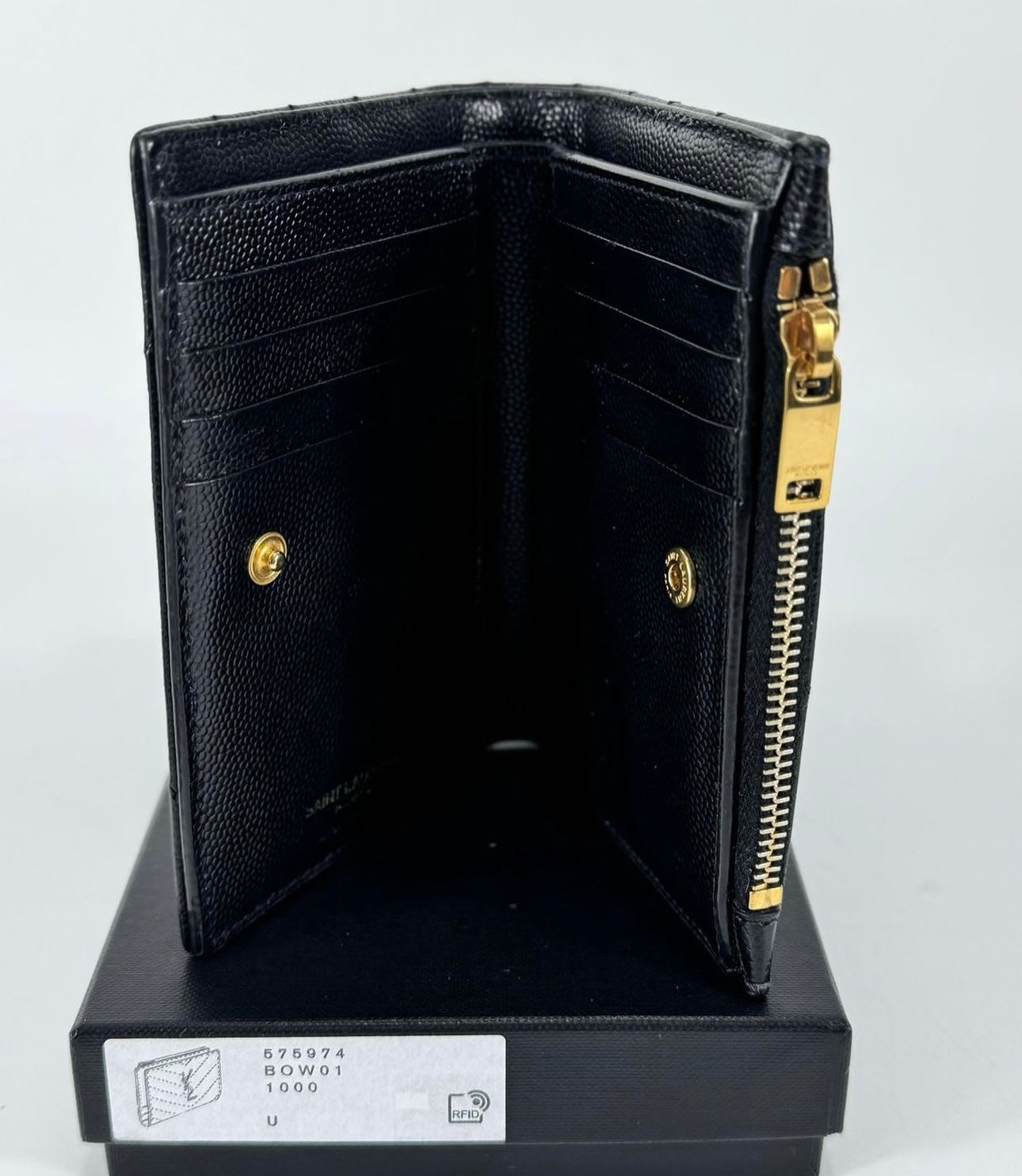 Ysl Zipped Two Part Wallet