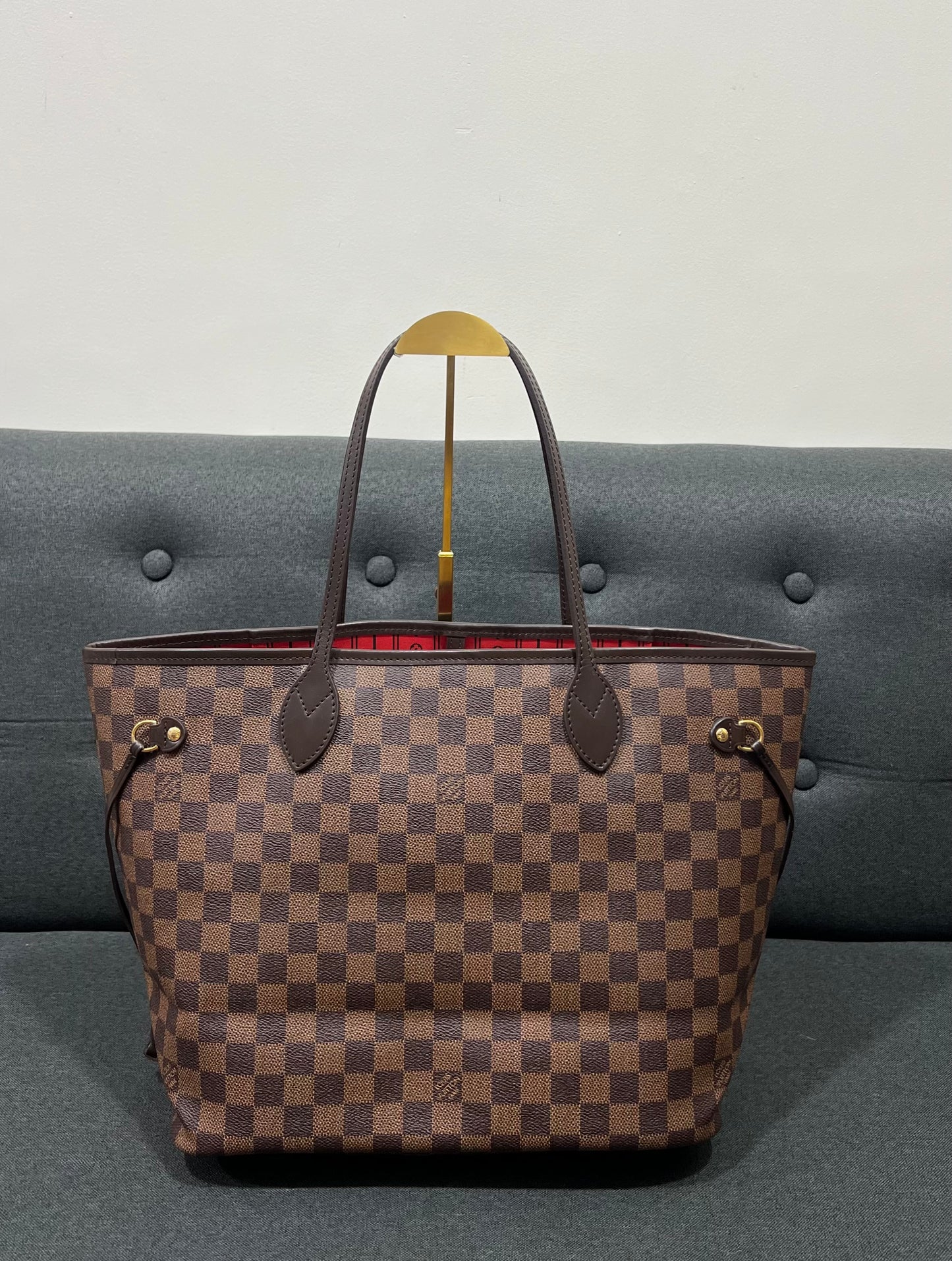 Louis Vuitton Neverfull MM Damier Ebene With Pouch