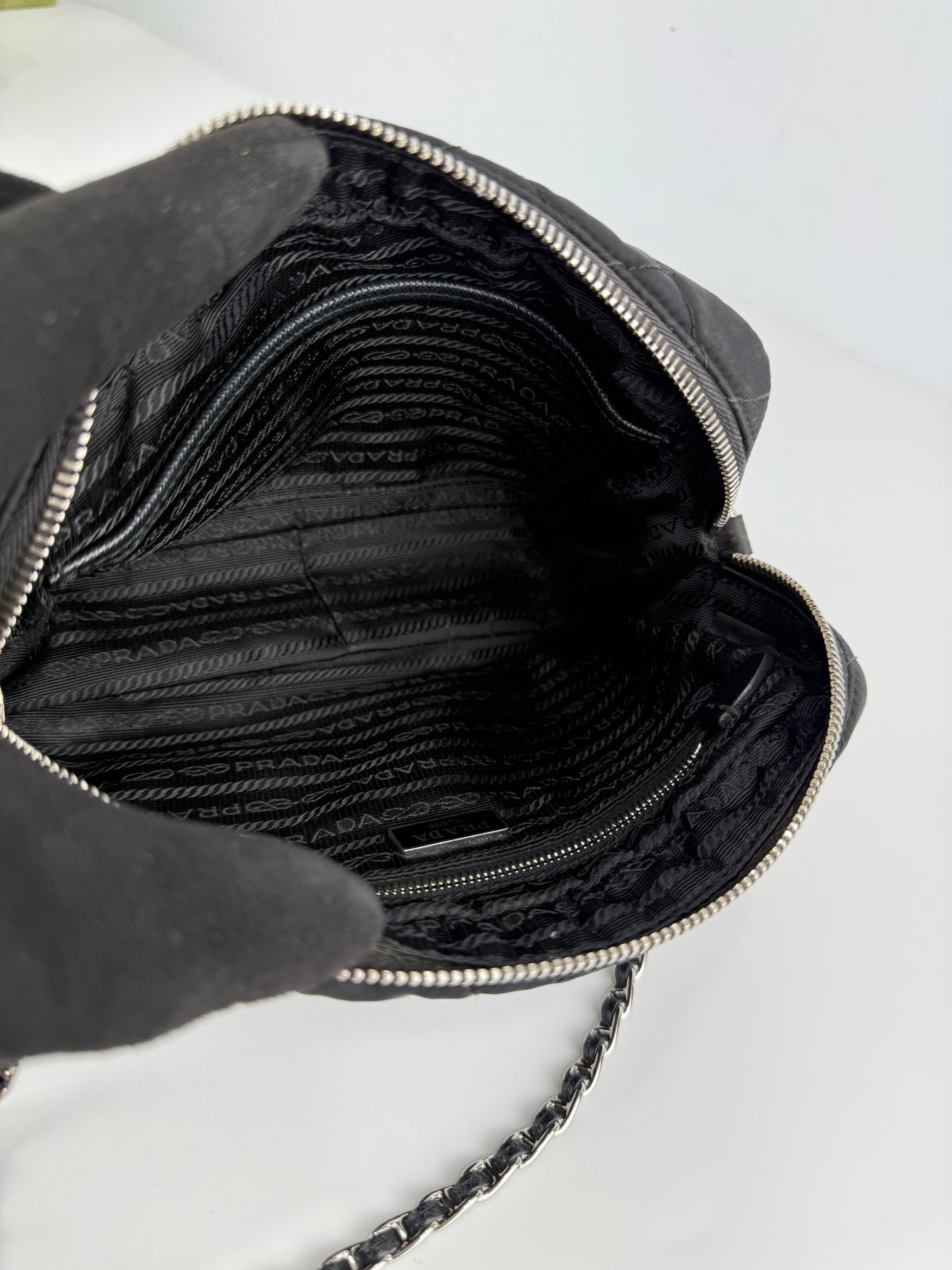 Prada Nylon Tessuto Impuntu Quilted Bandoliera