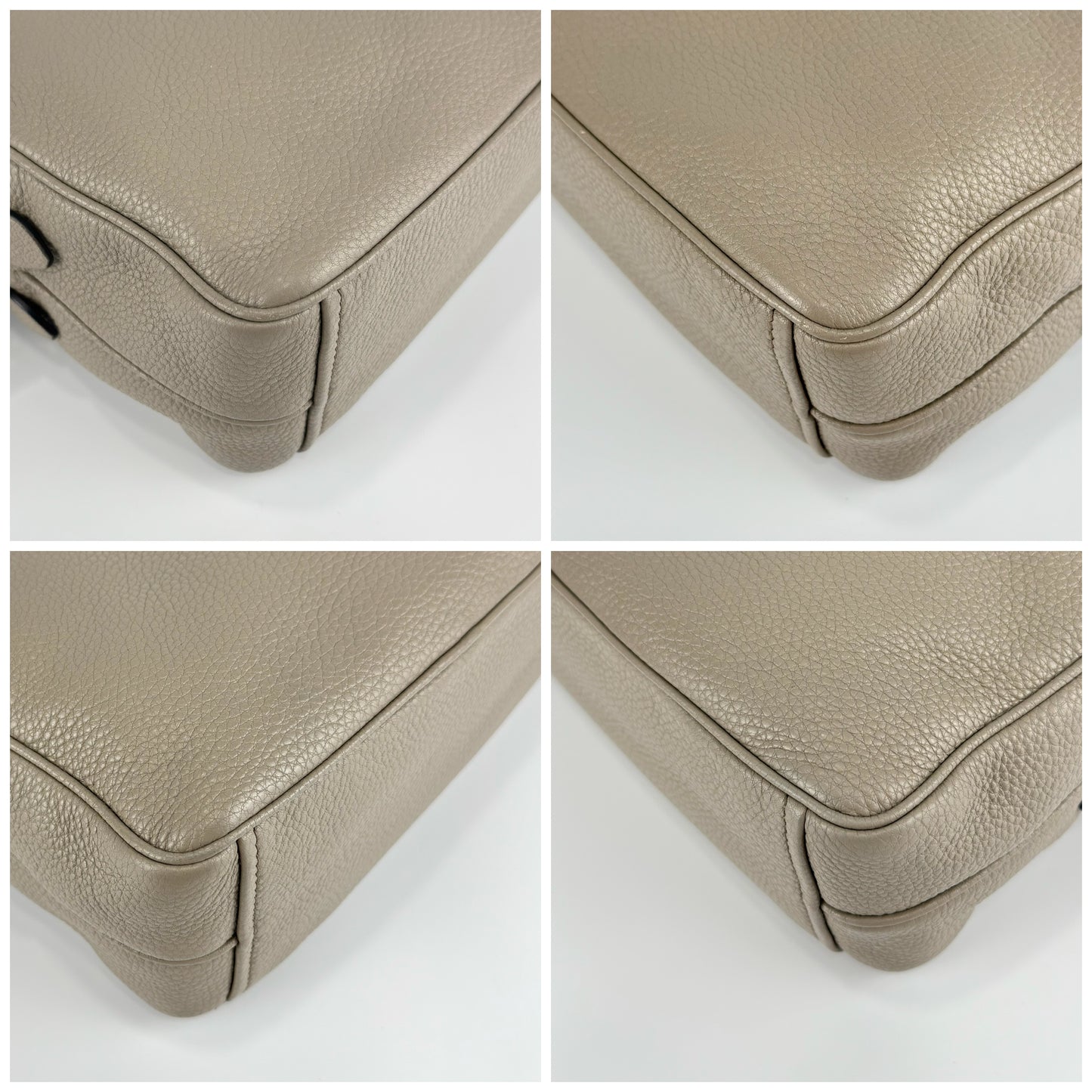 Prada Vitello Phenix Camera Bag Argilla Double Zip