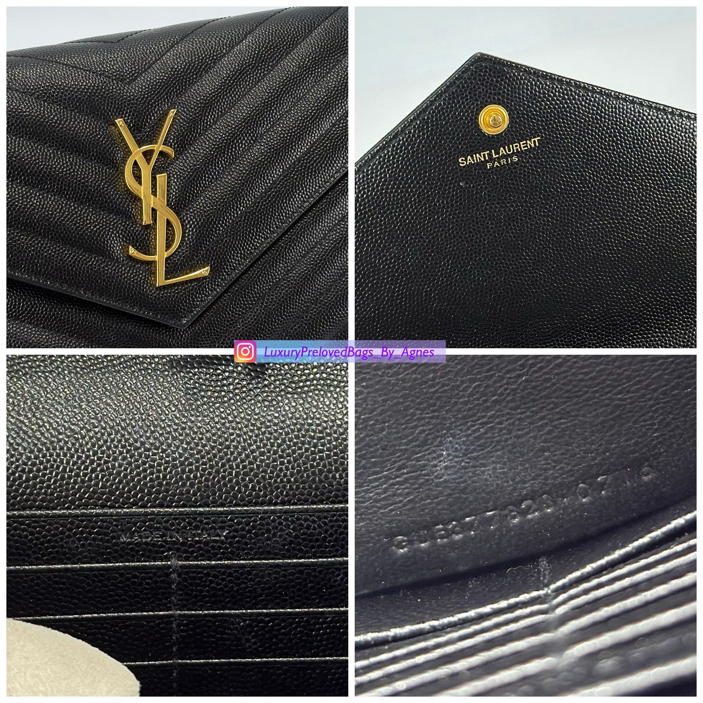 Saint Laurent Cassandre Envelope Chain Wallet