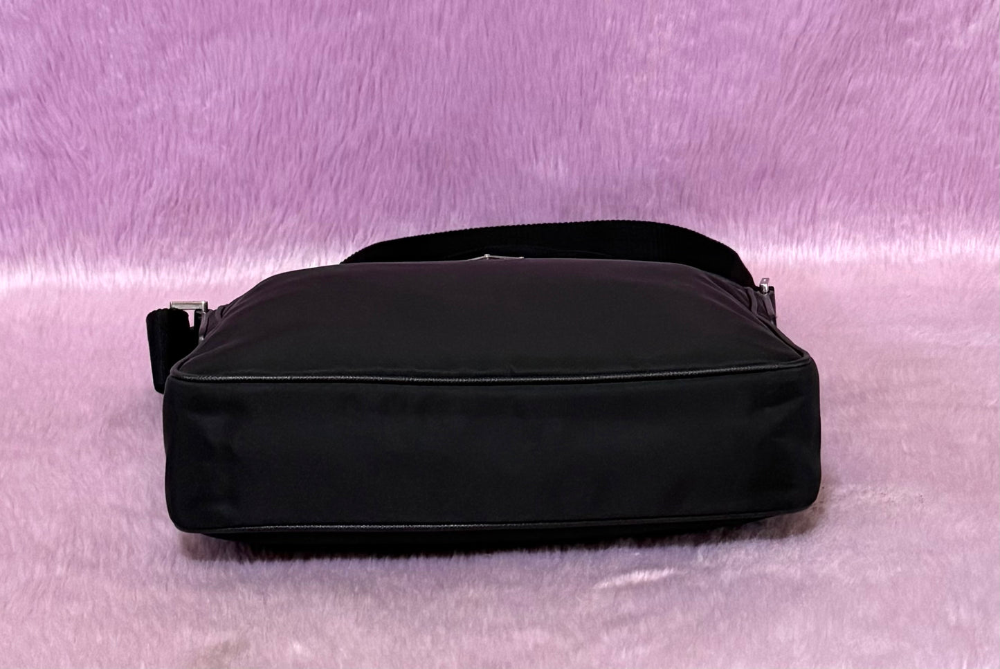 Prada Saffiano Black Tessuto Nylon Shoulder Bag