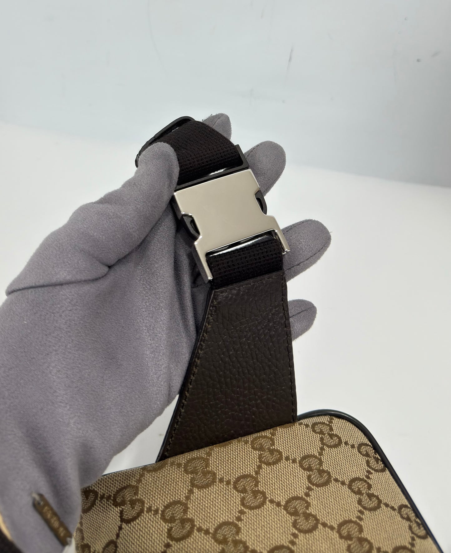 Gucci GG Belt Bag Supreme Brown