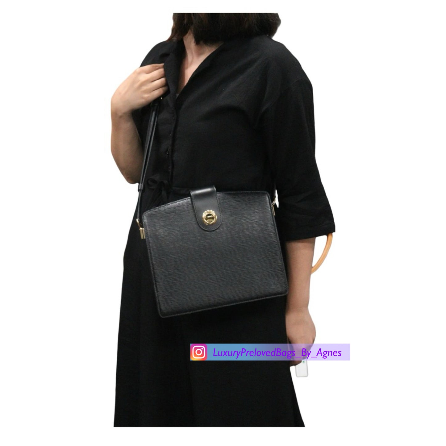 Louis Vuitton Capucines Black Epi Leather