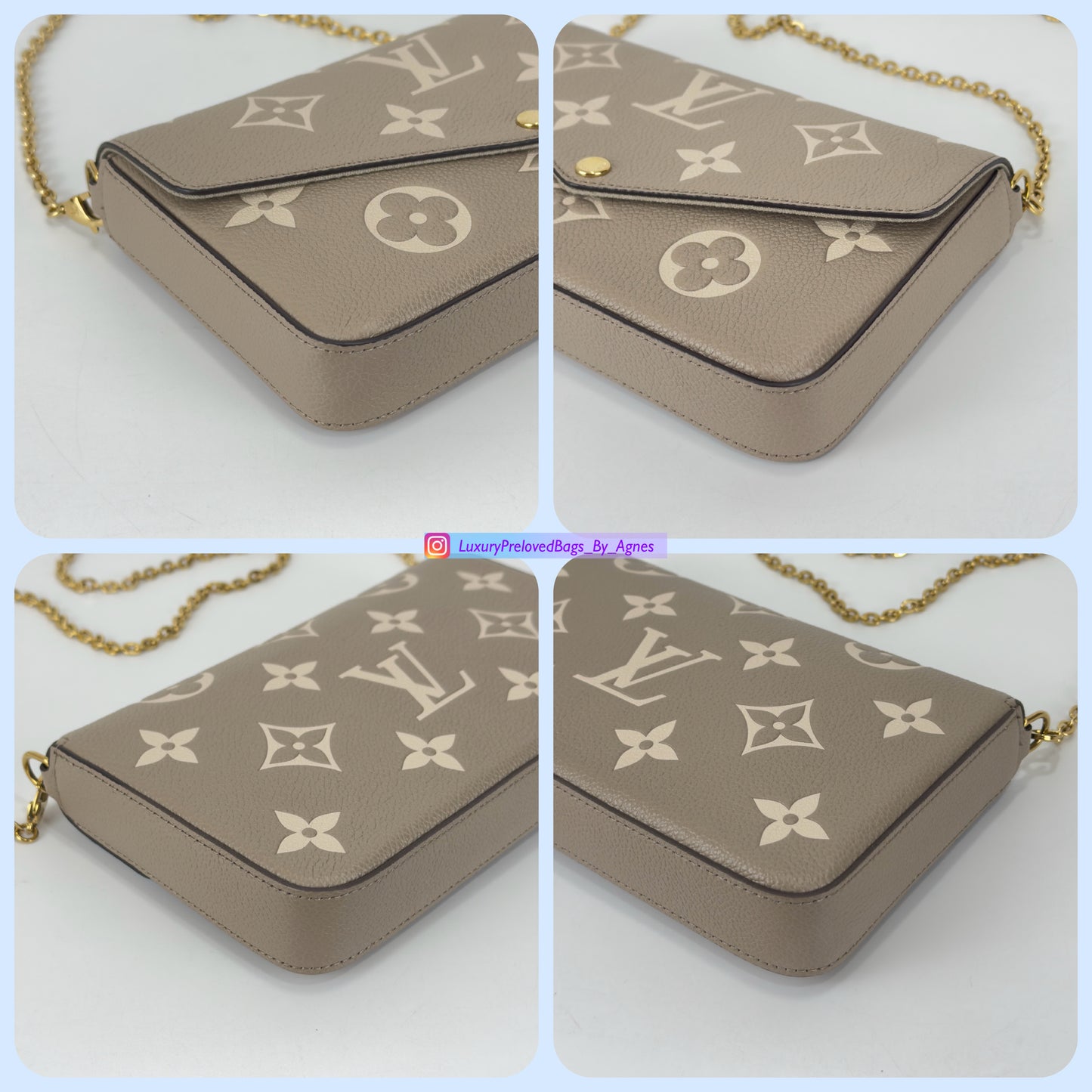 Louis Vuitton Felicie Pochette Monogram Empreinte Leather