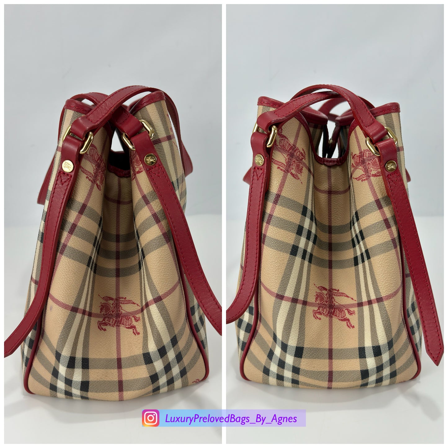 Burberry Canterbury Tote Haymarket Coated Canvass