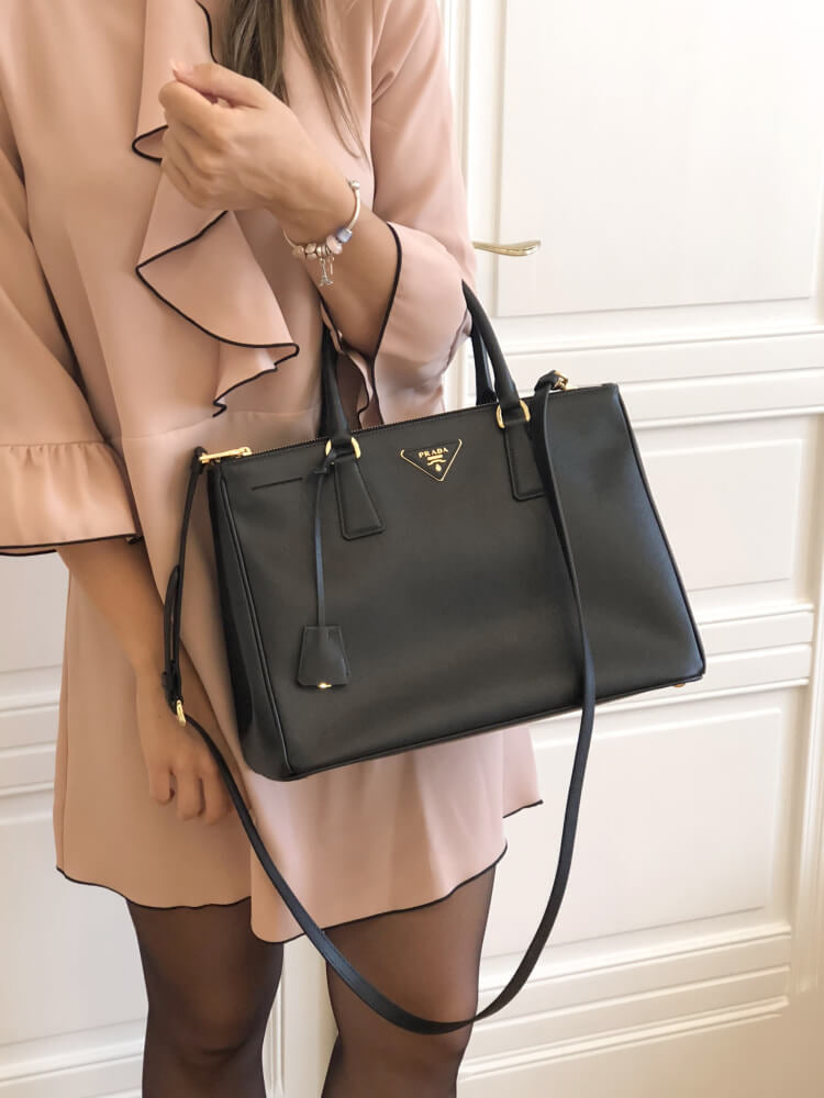 Prada Black Saffiano Leather Galleria Bag
