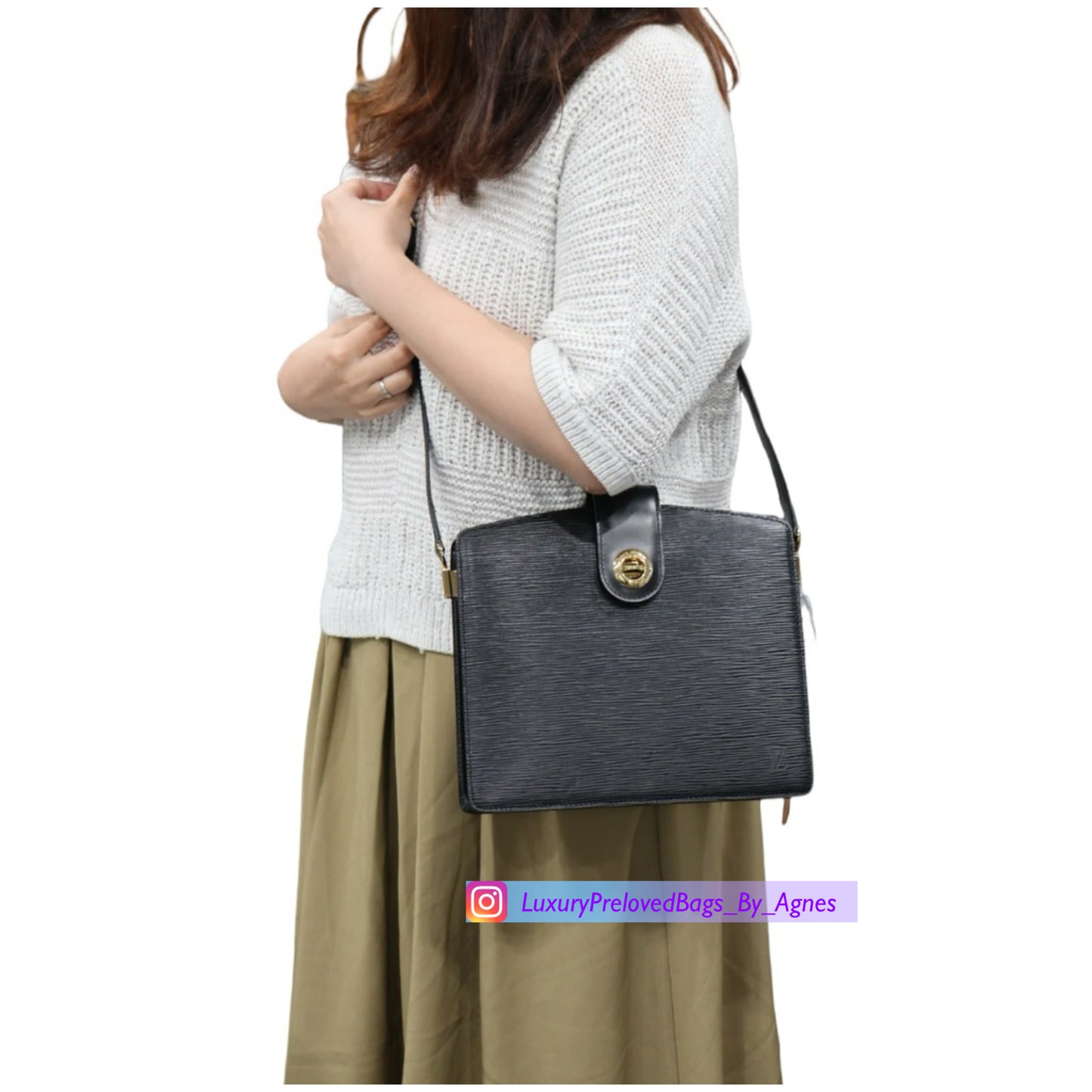 Louis Vuitton Capucines Black Epi Leather