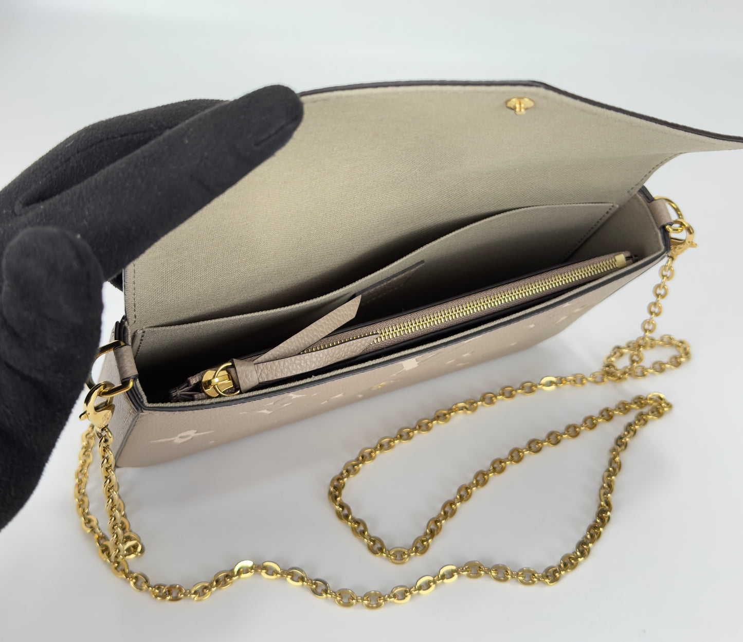 Louis Vuitton Felicie Pochette Monogram Empreinte Leather