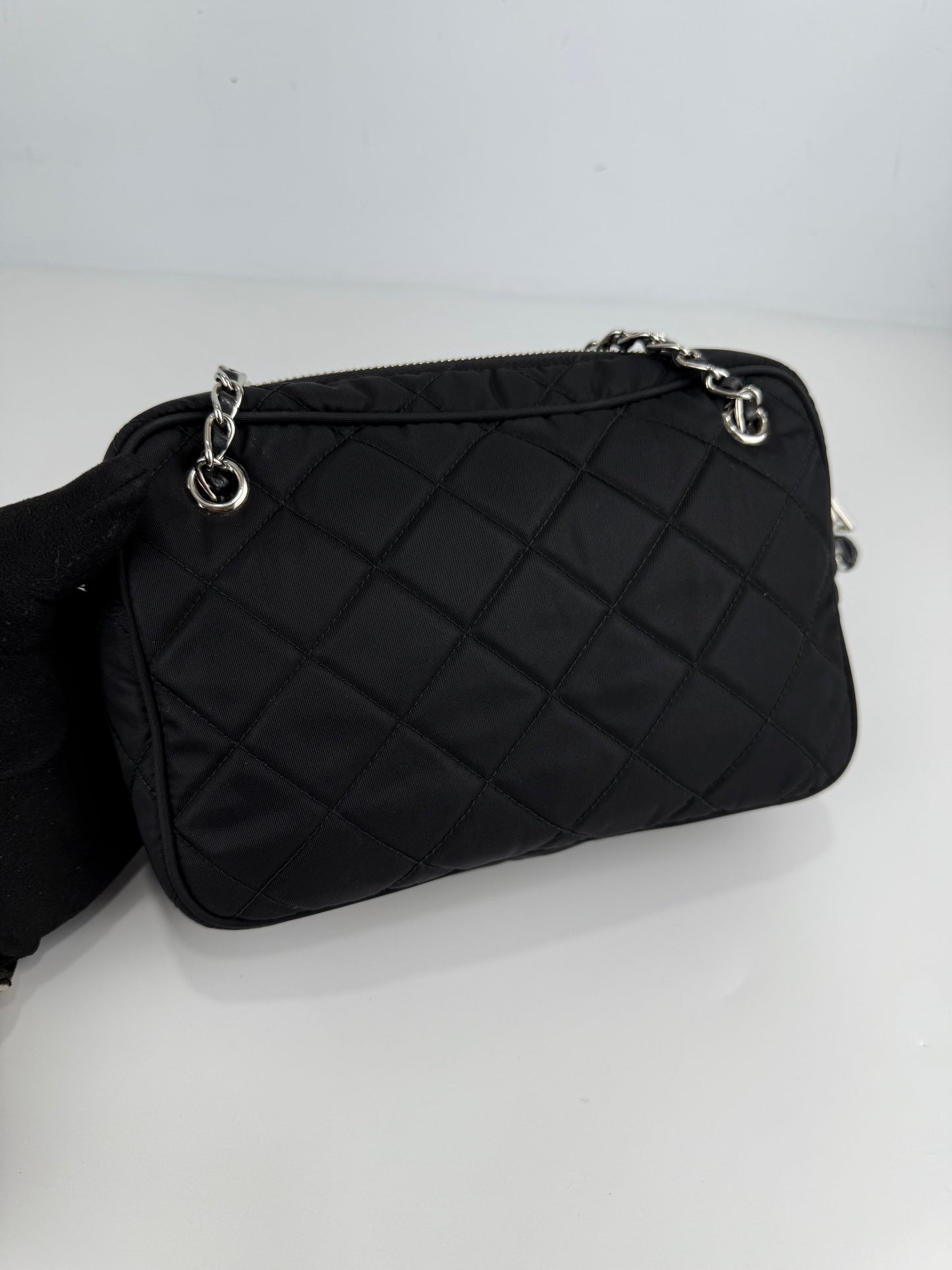 Prada Nylon Tessuto Impuntu Quilted Bandoliera