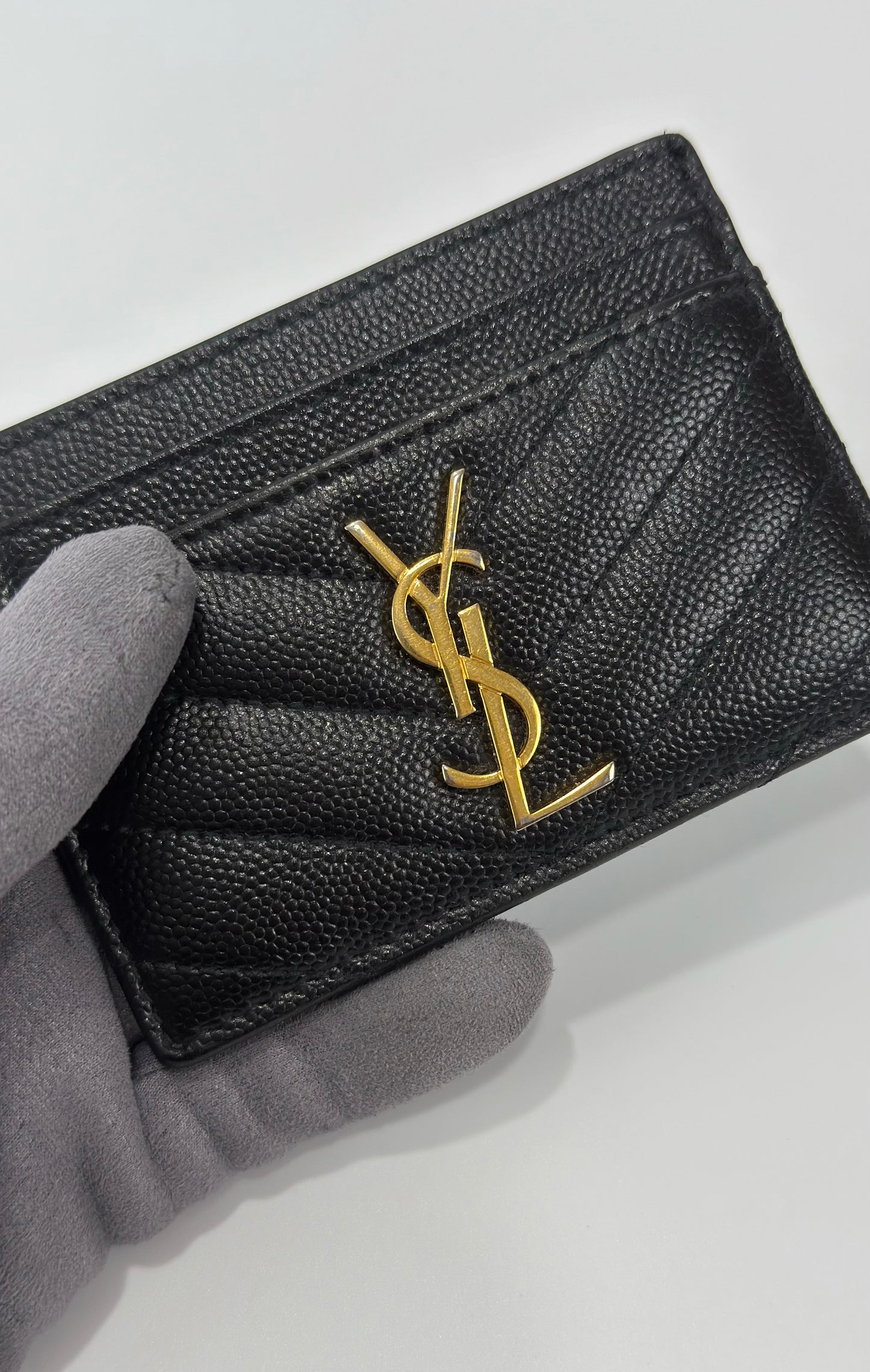 Ysl Monogram Quilted Leather Card Holder