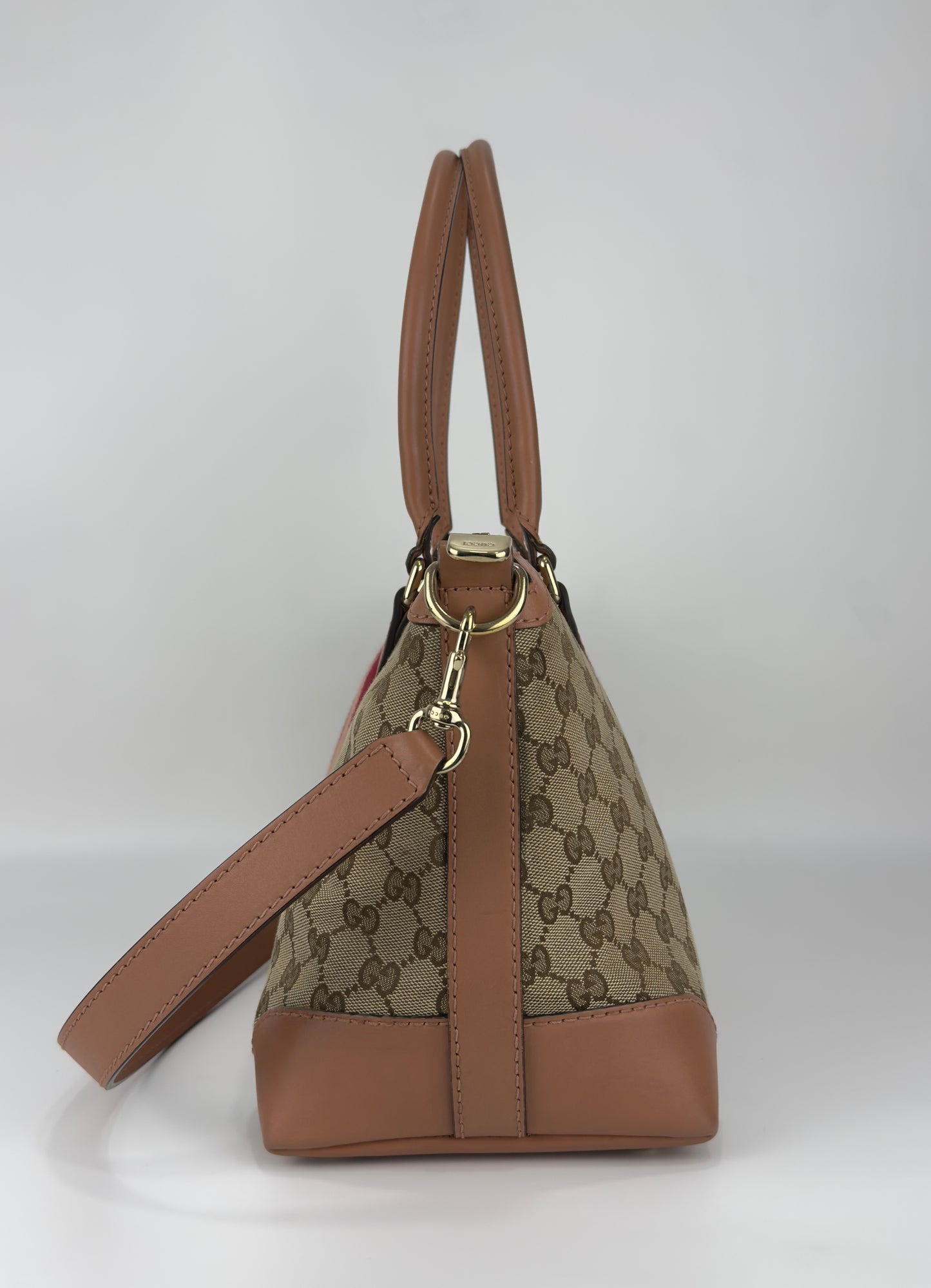 Gucci Web Medium Top Handle Bag Pink
