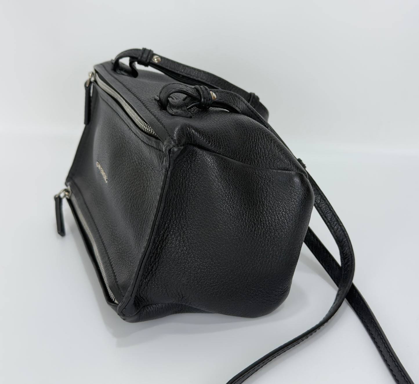 Givenchy Pandora Mini Black Grained Leather Shoulder Bag