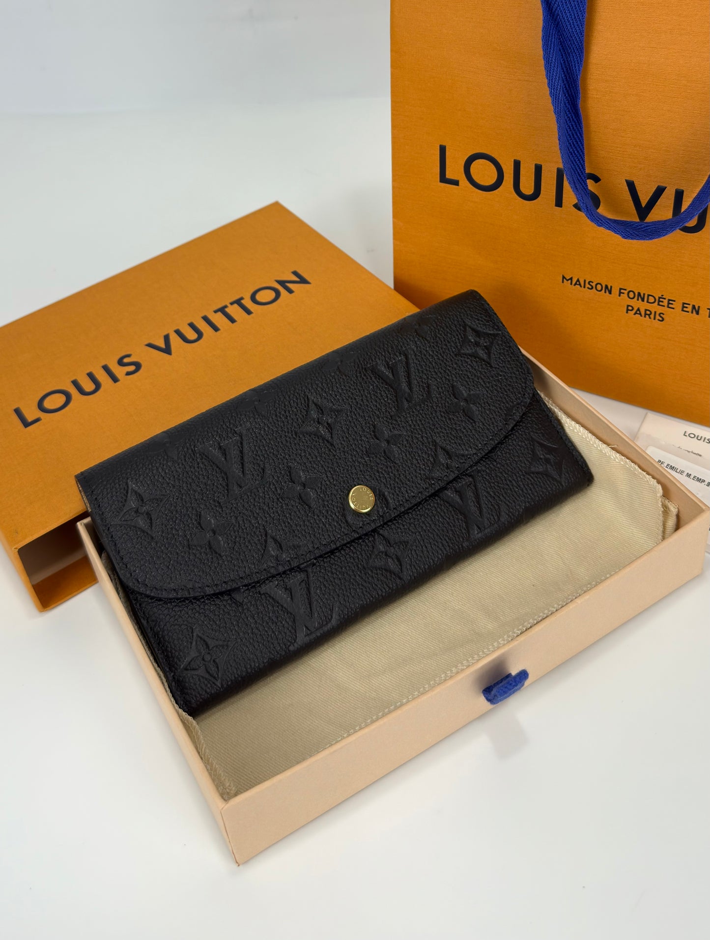 Louis Vuitton Emilie Wallet In Monogram Empreinte Leather