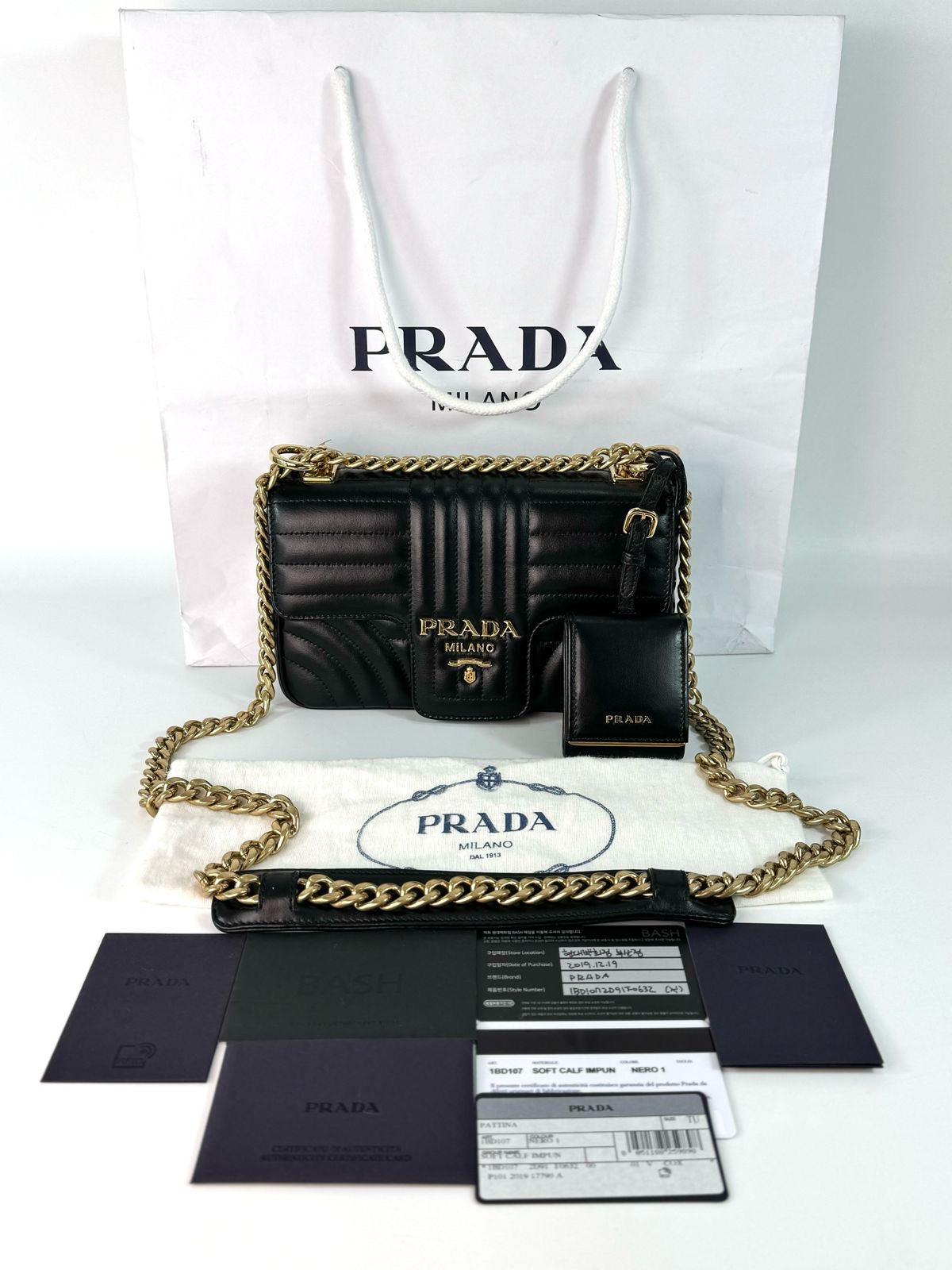 Prada flap Diagramme