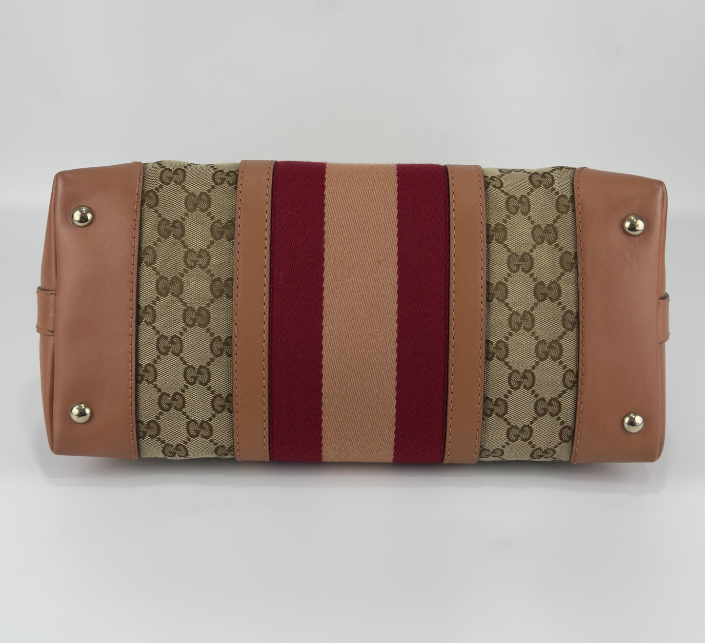 Gucci Web Medium Top Handle Bag Pink
