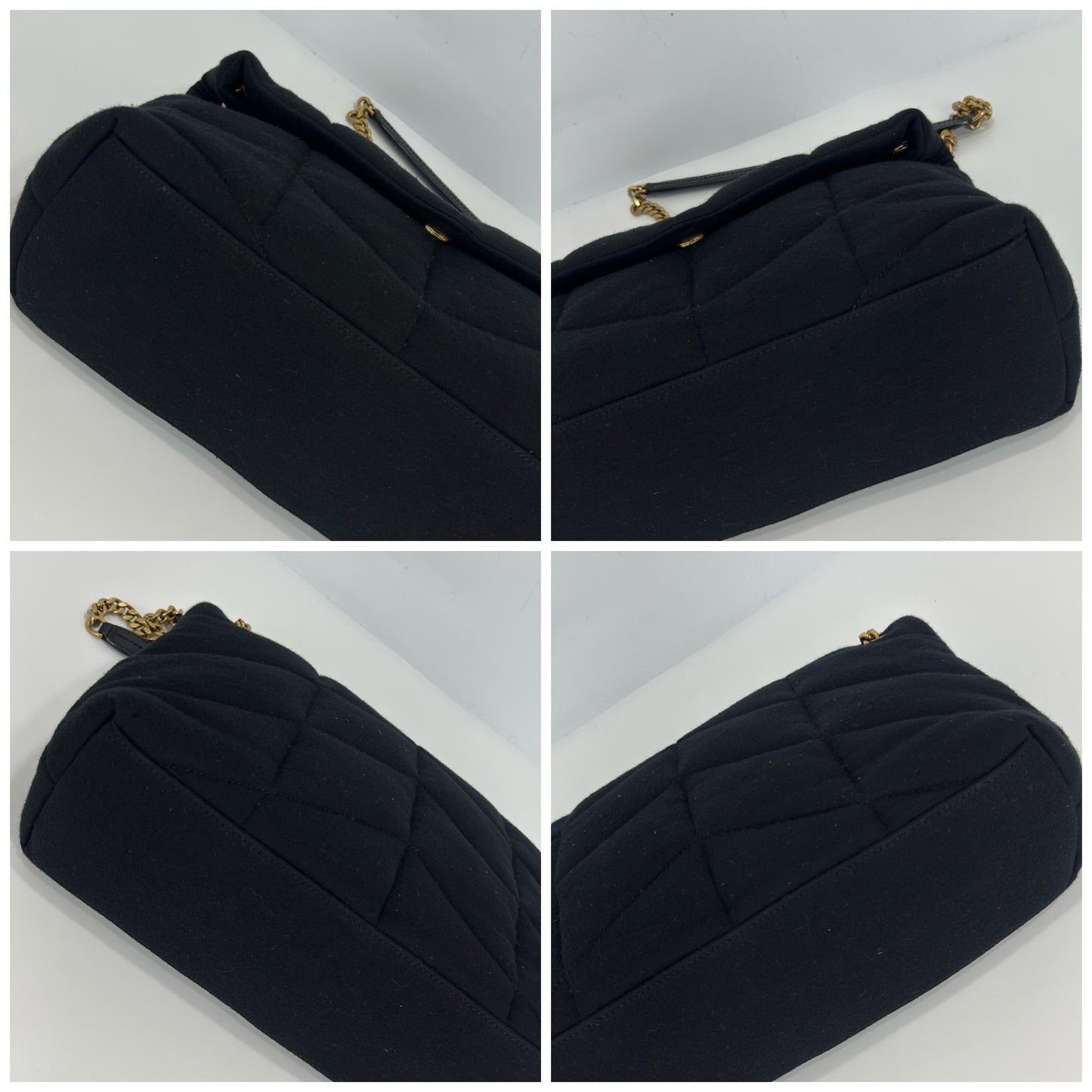 Saint Laurent Loulou Puffer Wool and Leather Shoulder Bag