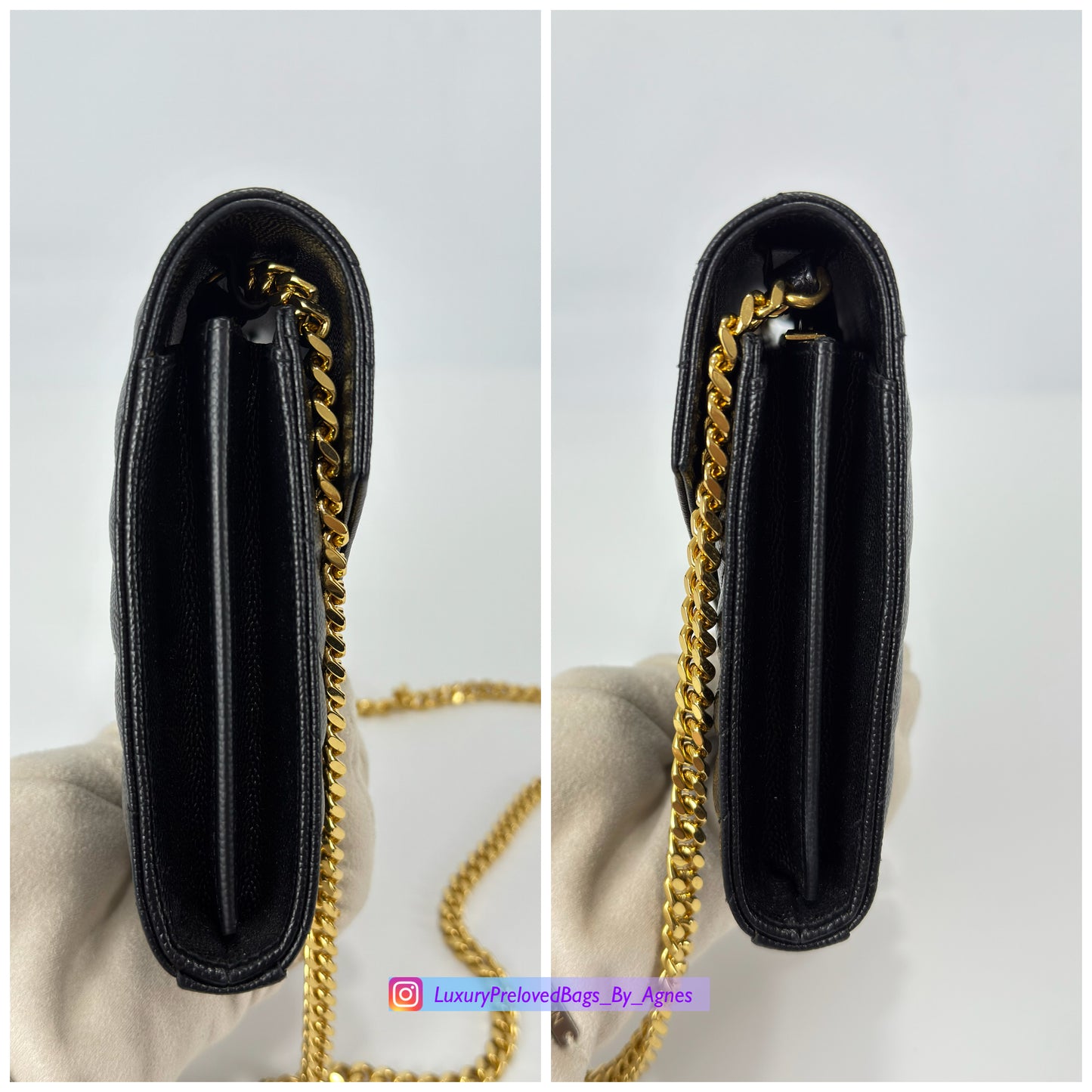 Saint Laurent Cassandre Envelope Chain Wallet