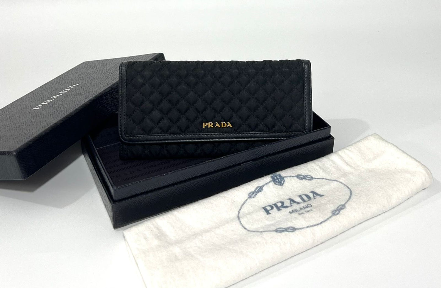 Prada Quilted Nylon Long Wallet