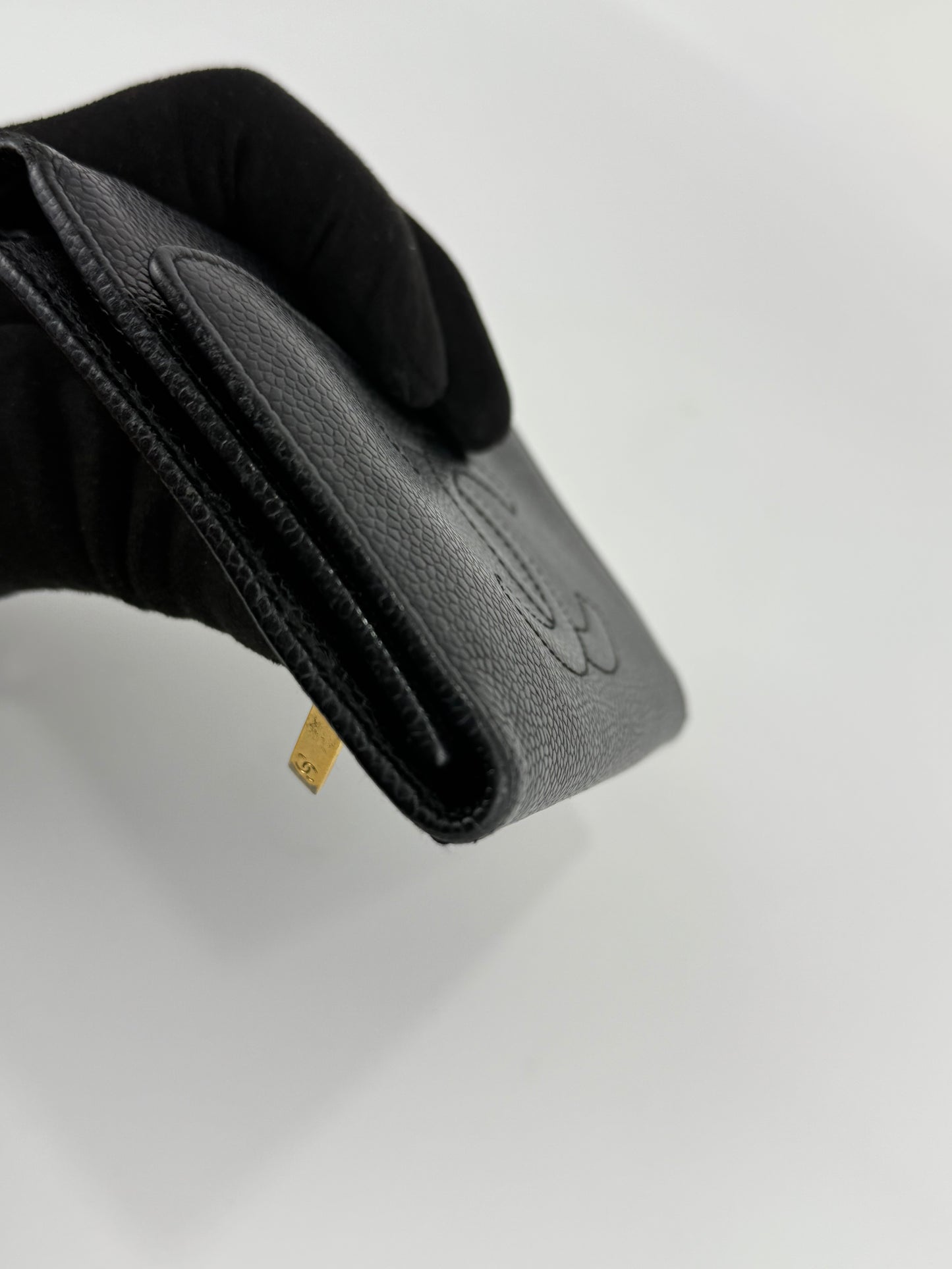 Chanel Black Caviar Leather Wallet