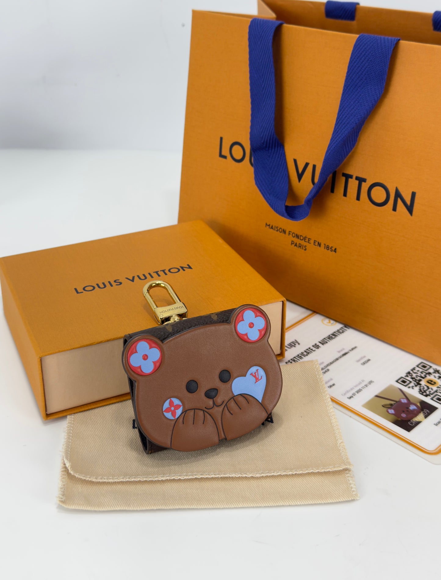 Louis Vuitton Monogram Teddy Bear Earphone Case