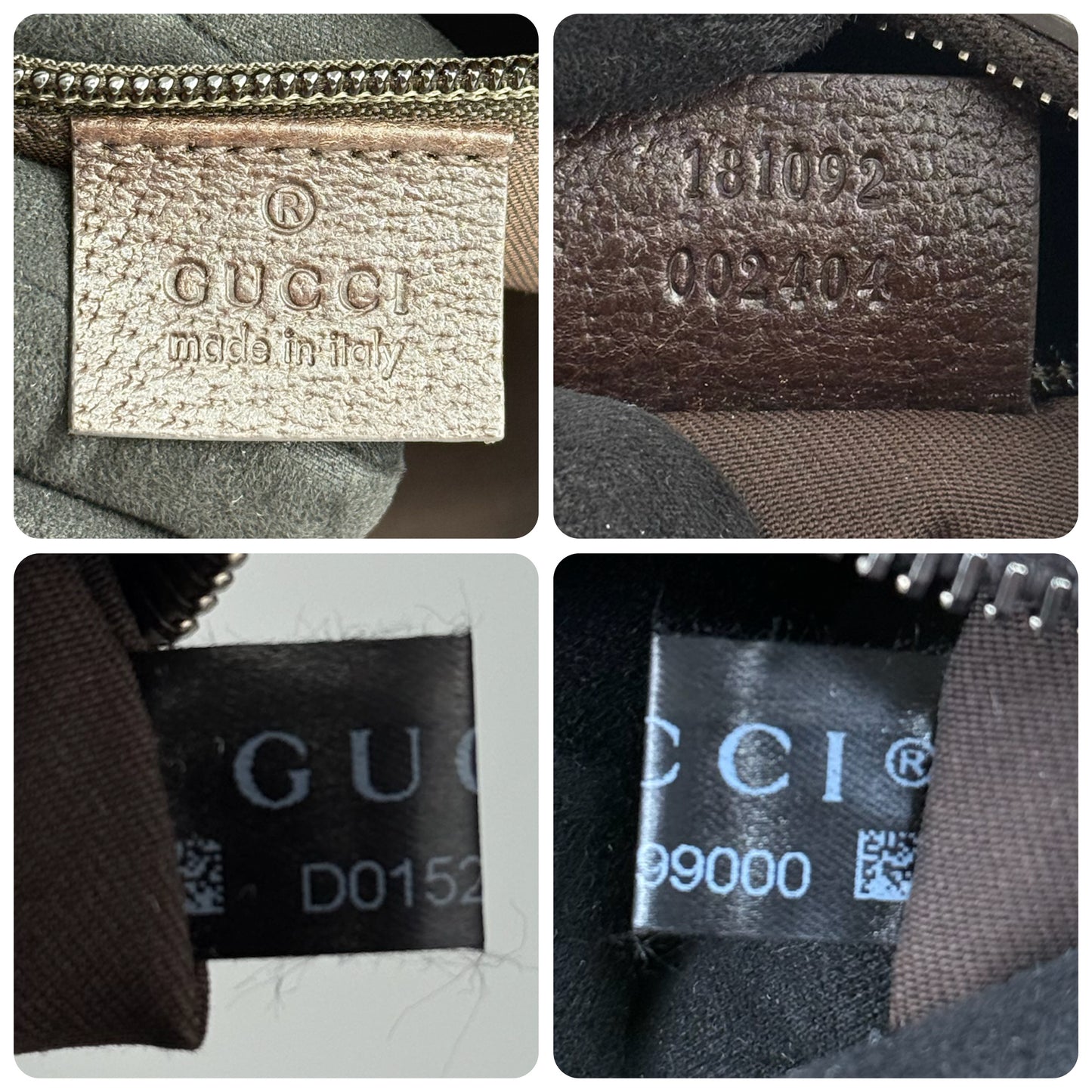 Gucci Monogram Medium Half Moon Hobo Dark Brown