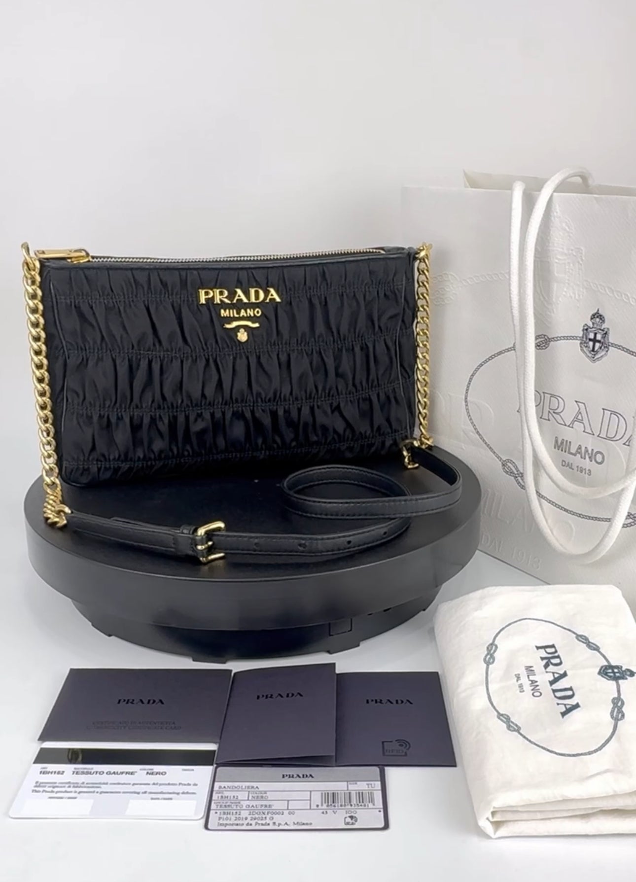 Prada gaufre crossbody bag