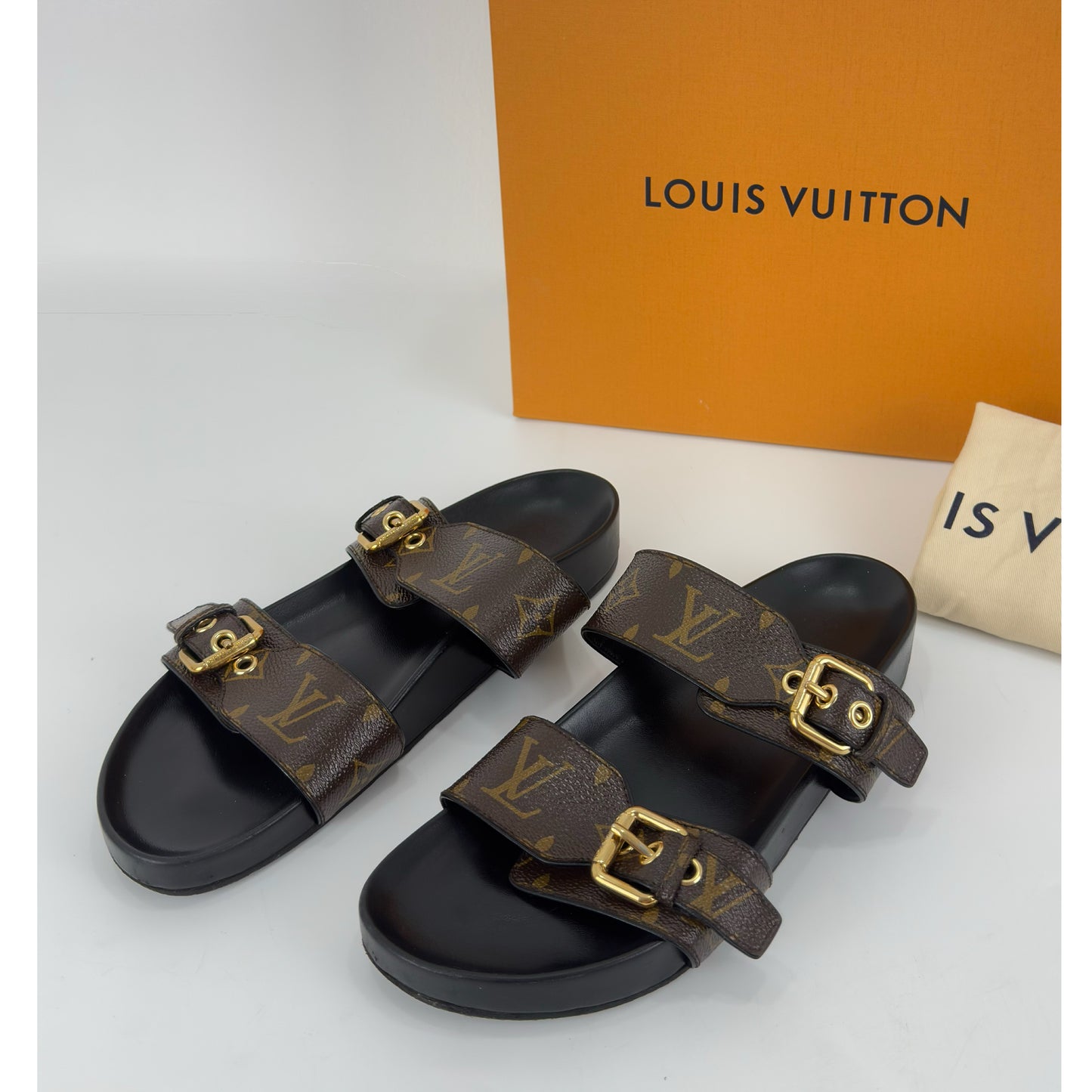 Louis Vuitton Monogram Canvas Bom Dia Comfort Mules Size 37