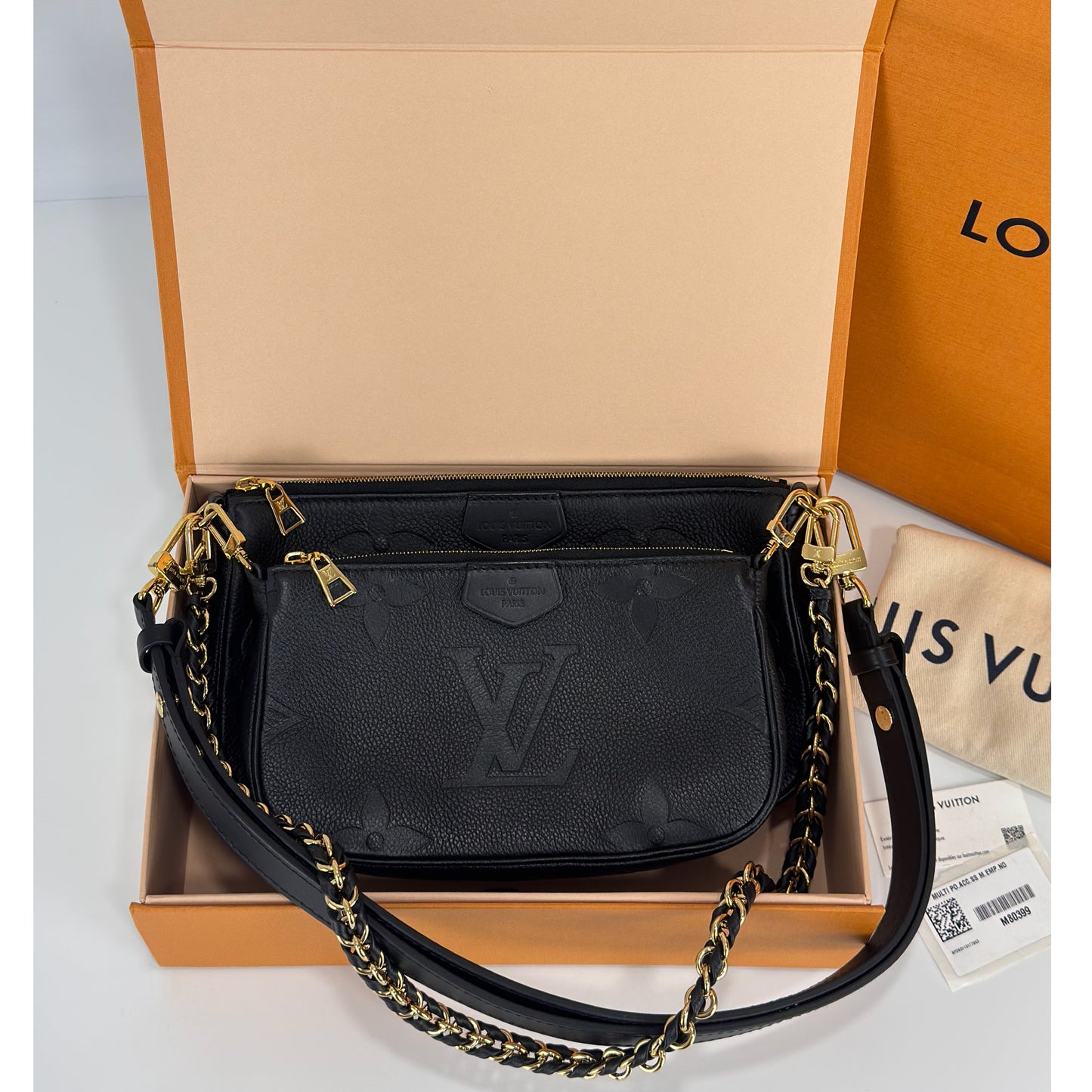 Louis Vuitton Multi Pochette Accesoires Empreinte Black