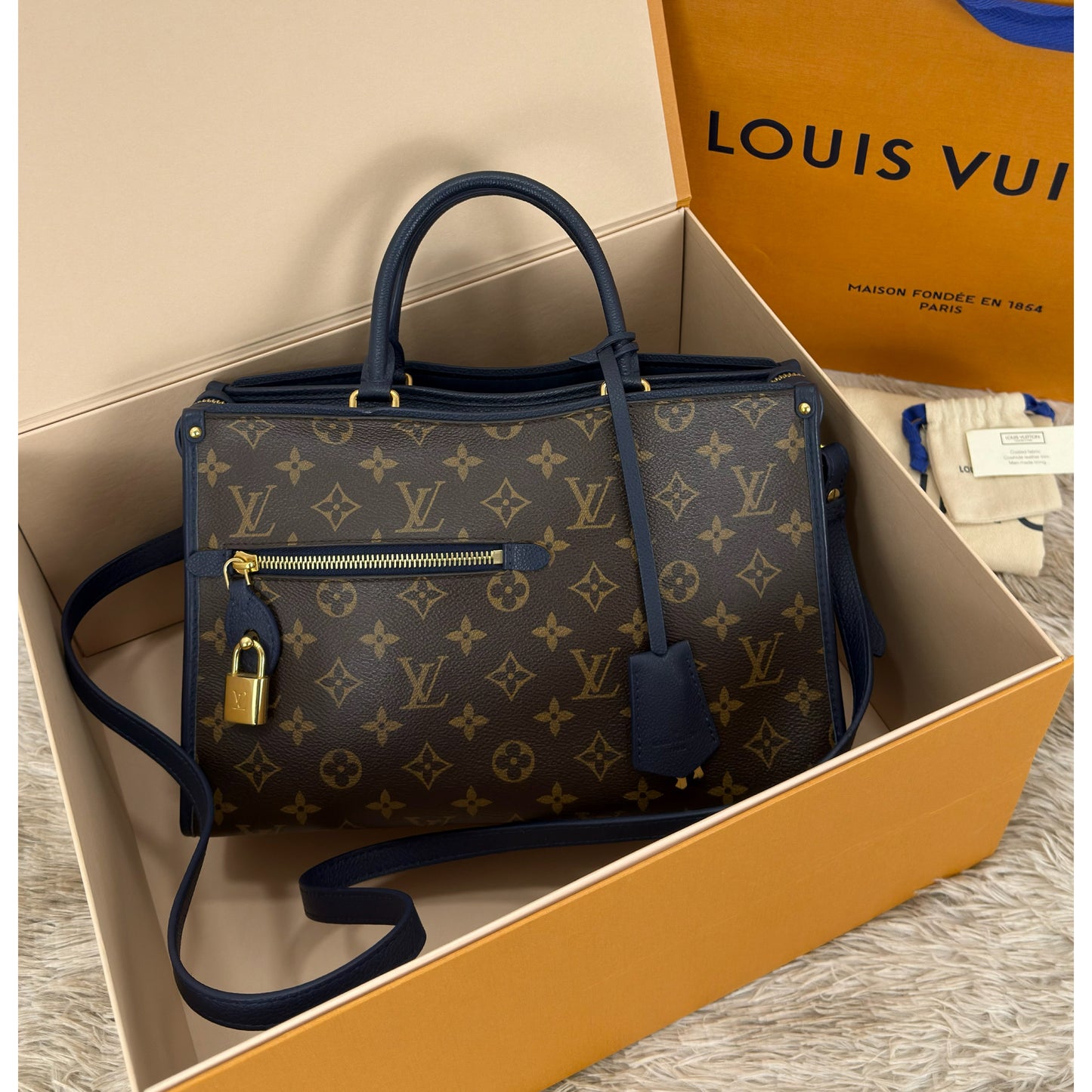 Louis Vuitton Popincourt PM Monogram Marine Canvas