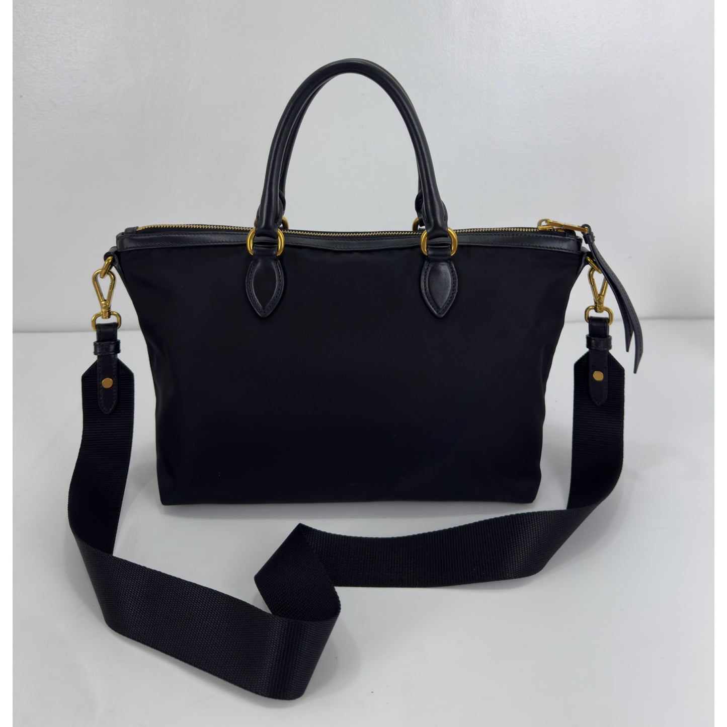 Prada Tessuto Nylon Saffiano Shopping Tote