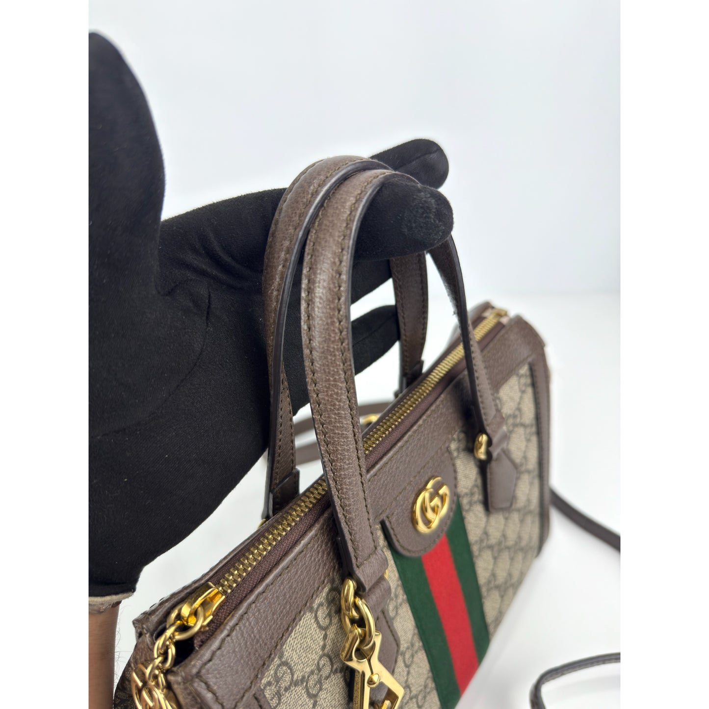 Gucci Ophidia Small Tote Bag in Beige/Ebony GG Supreme