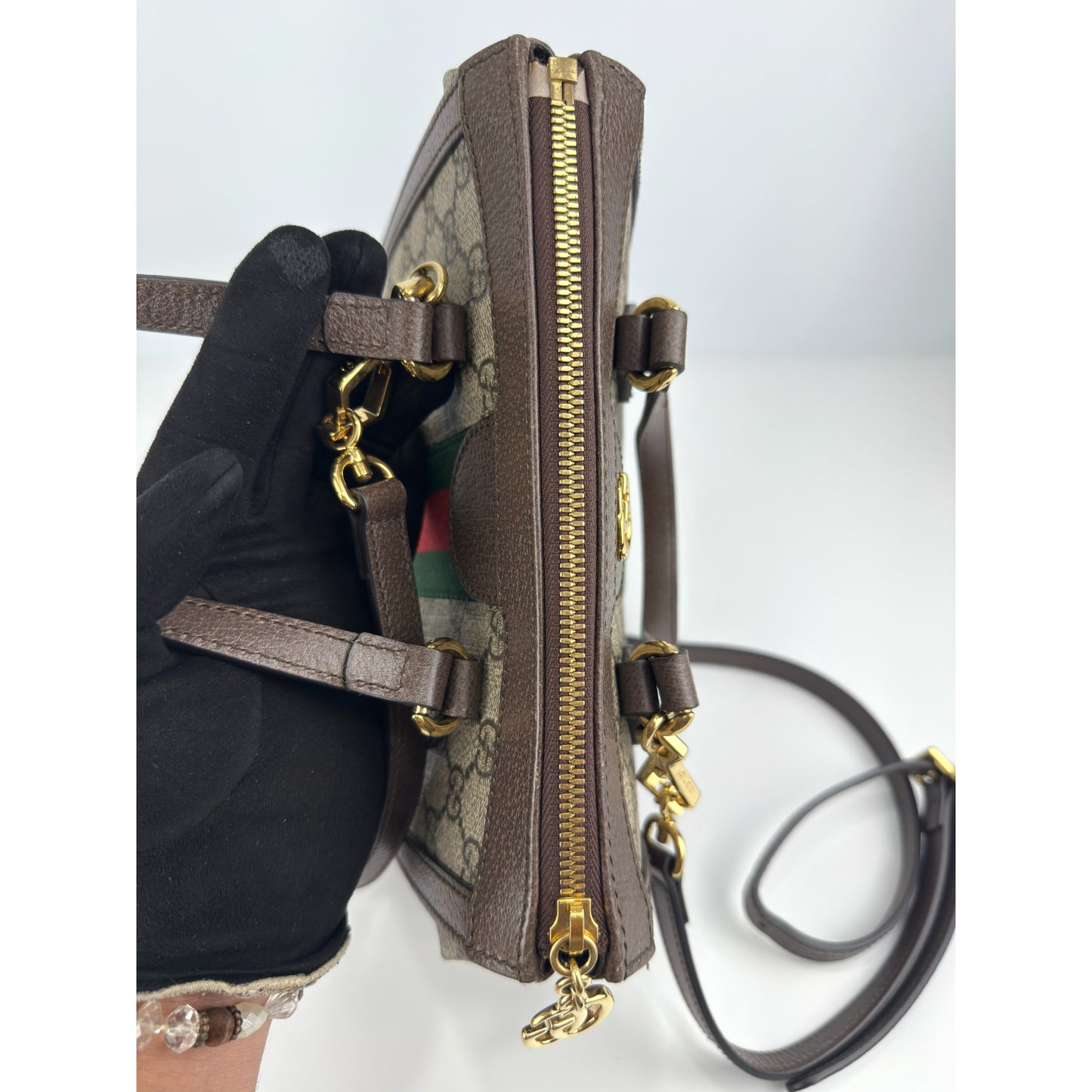 Gucci Ophidia Small Tote Bag in Beige/Ebony GG Supreme