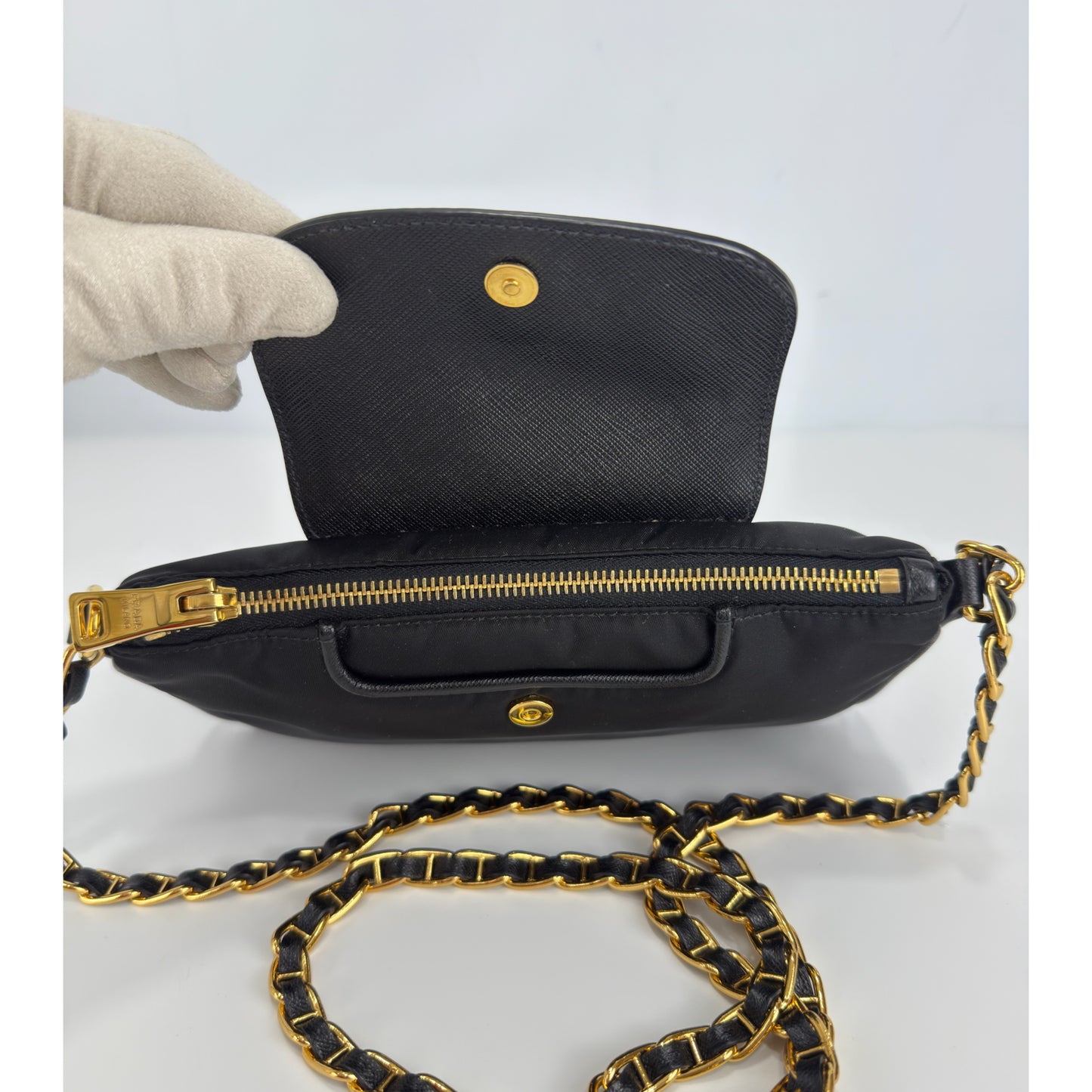 Prada Tessuto Saffiano Bandoliera