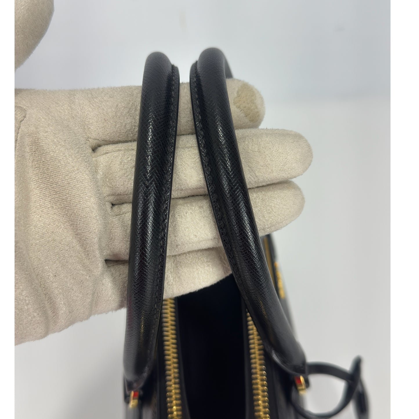 Prada Black Mini Galleria Saffiano Leather Bag