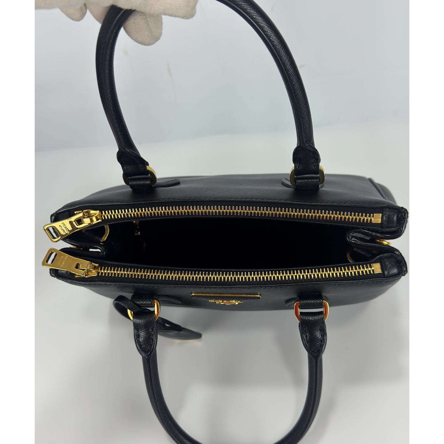 Prada Black Mini Galleria Saffiano Leather Bag