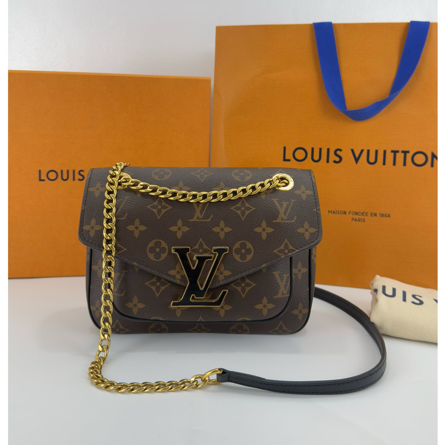 Louis Vuitton Monogram Passy Chain Shoulder Bag