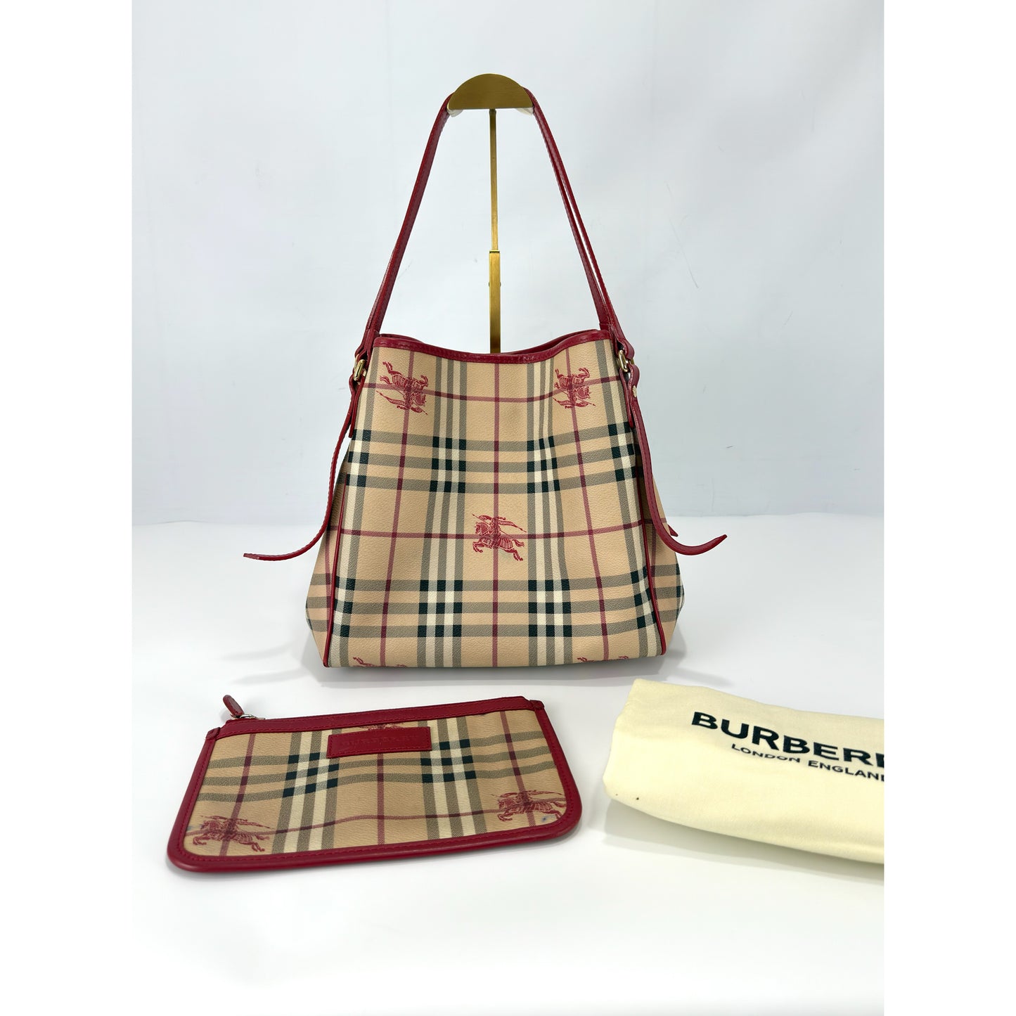 Burberry Canterbury Tote Haymarket Coated Canvass