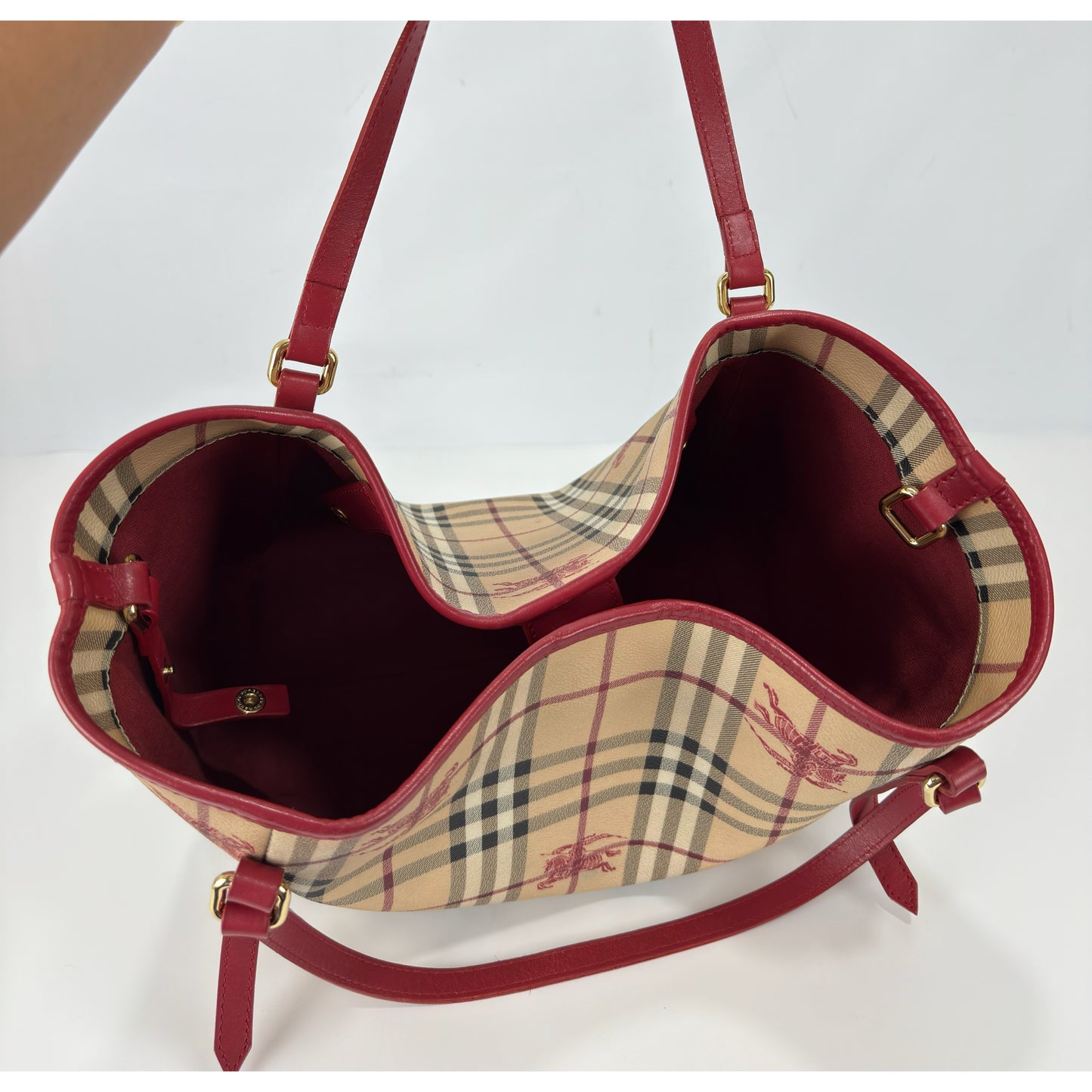 Burberry Canterbury Tote Haymarket Coated Canvass