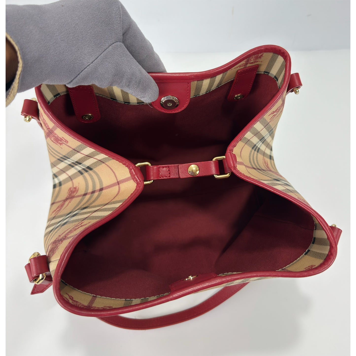 Burberry Canterbury Tote Haymarket Coated Canvass