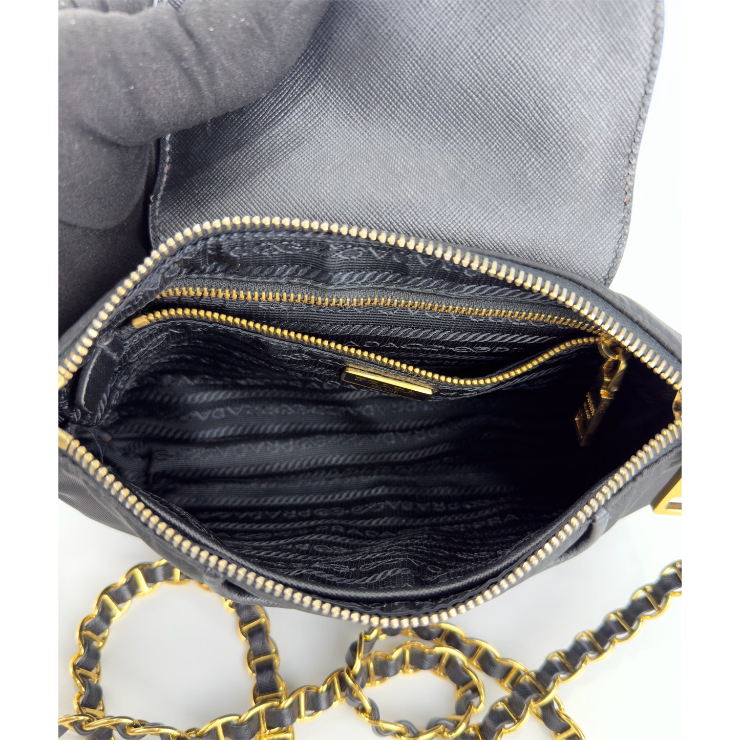 Prada Tessuto Saffiano Bandoliera