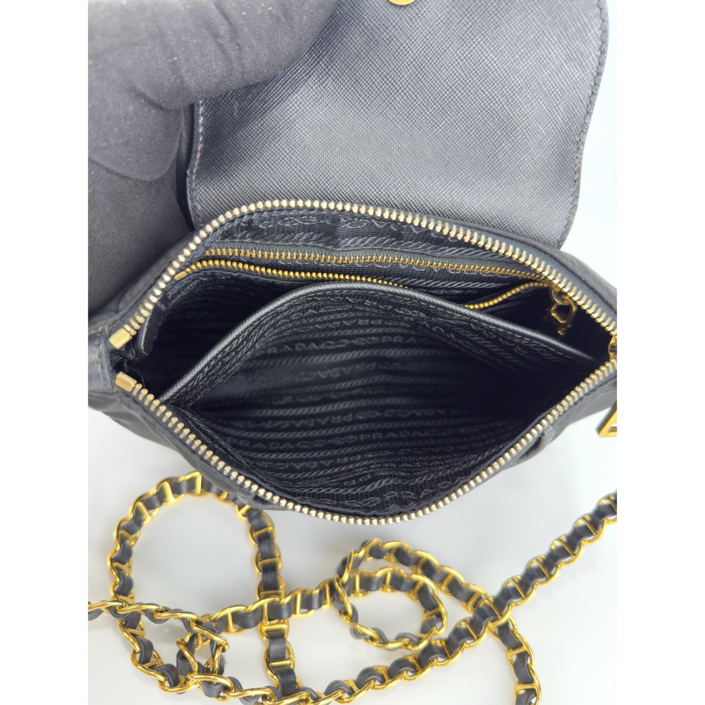 Prada Tessuto Saffiano Bandoliera