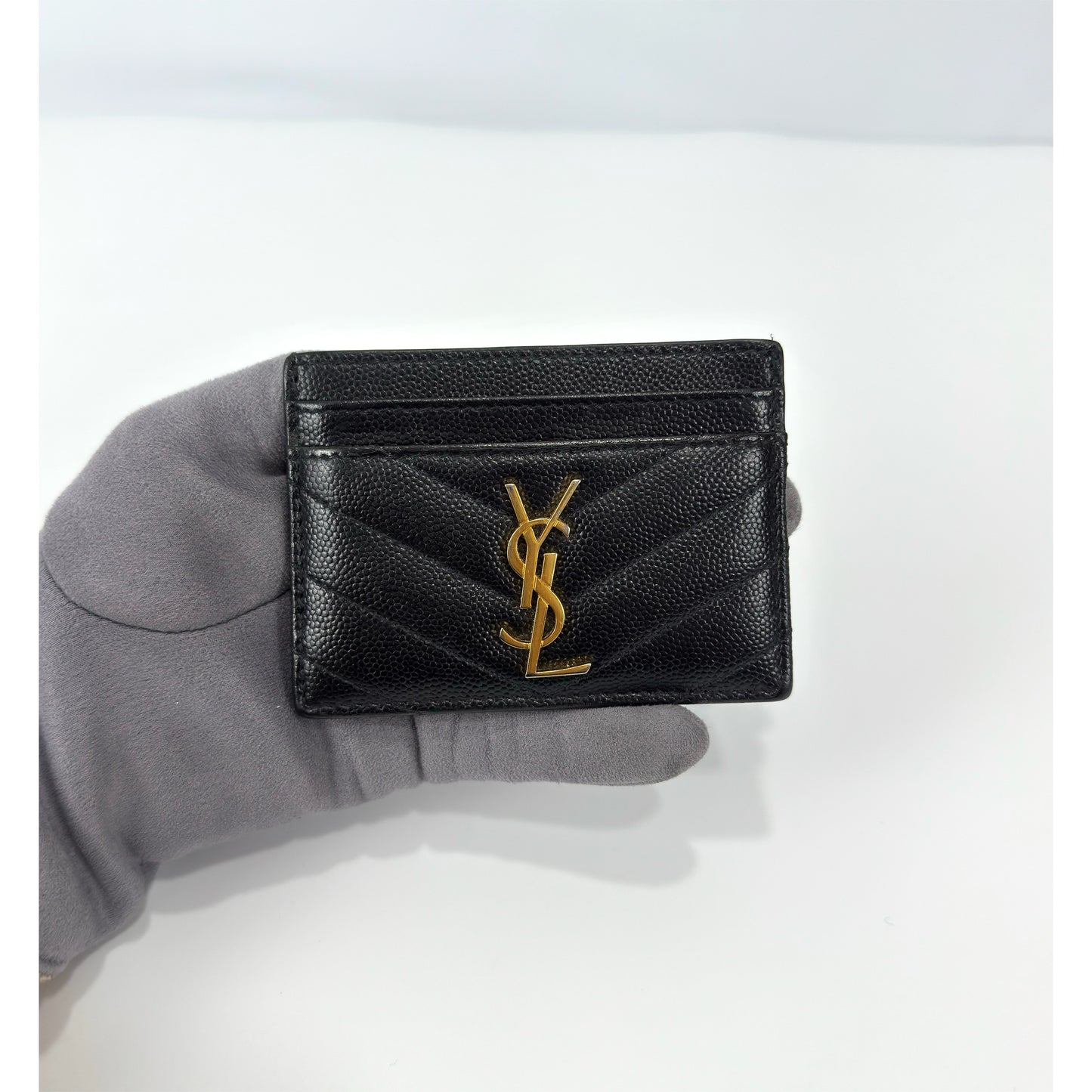Ysl Monogram Quilted Leather Card Holder