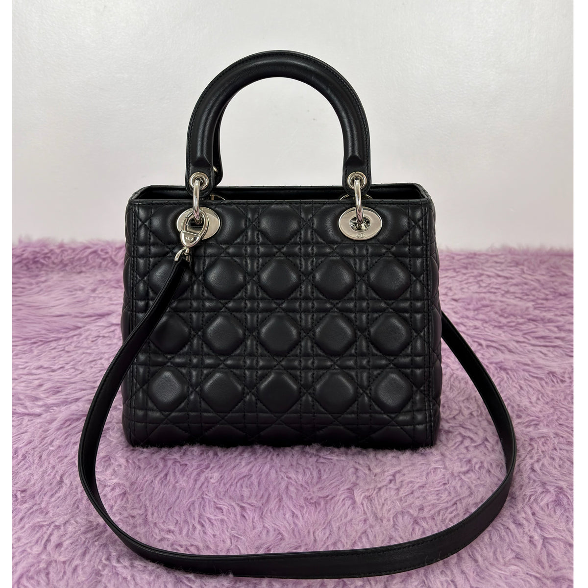 Dior Medium Lady Dior Cannage Lambskin