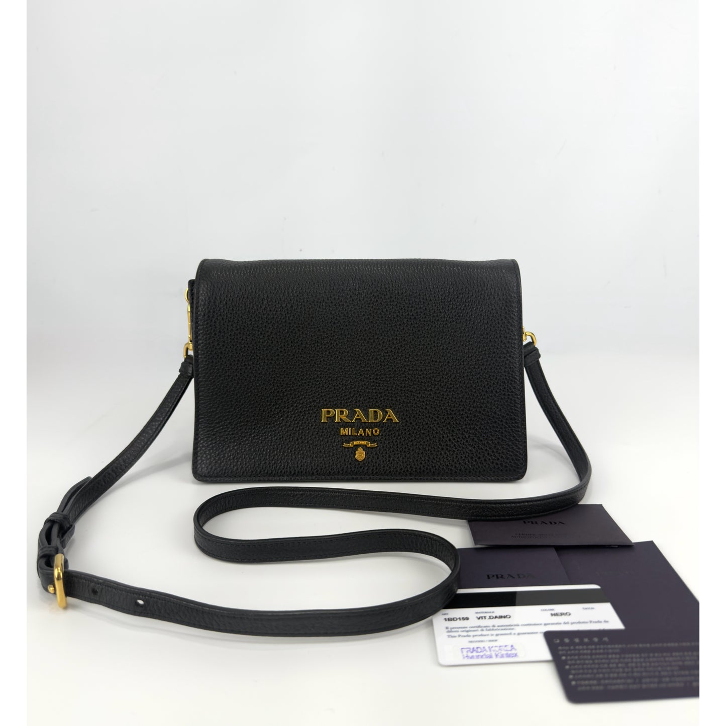 Prada Vitello Daino Leather Crossbody Bag