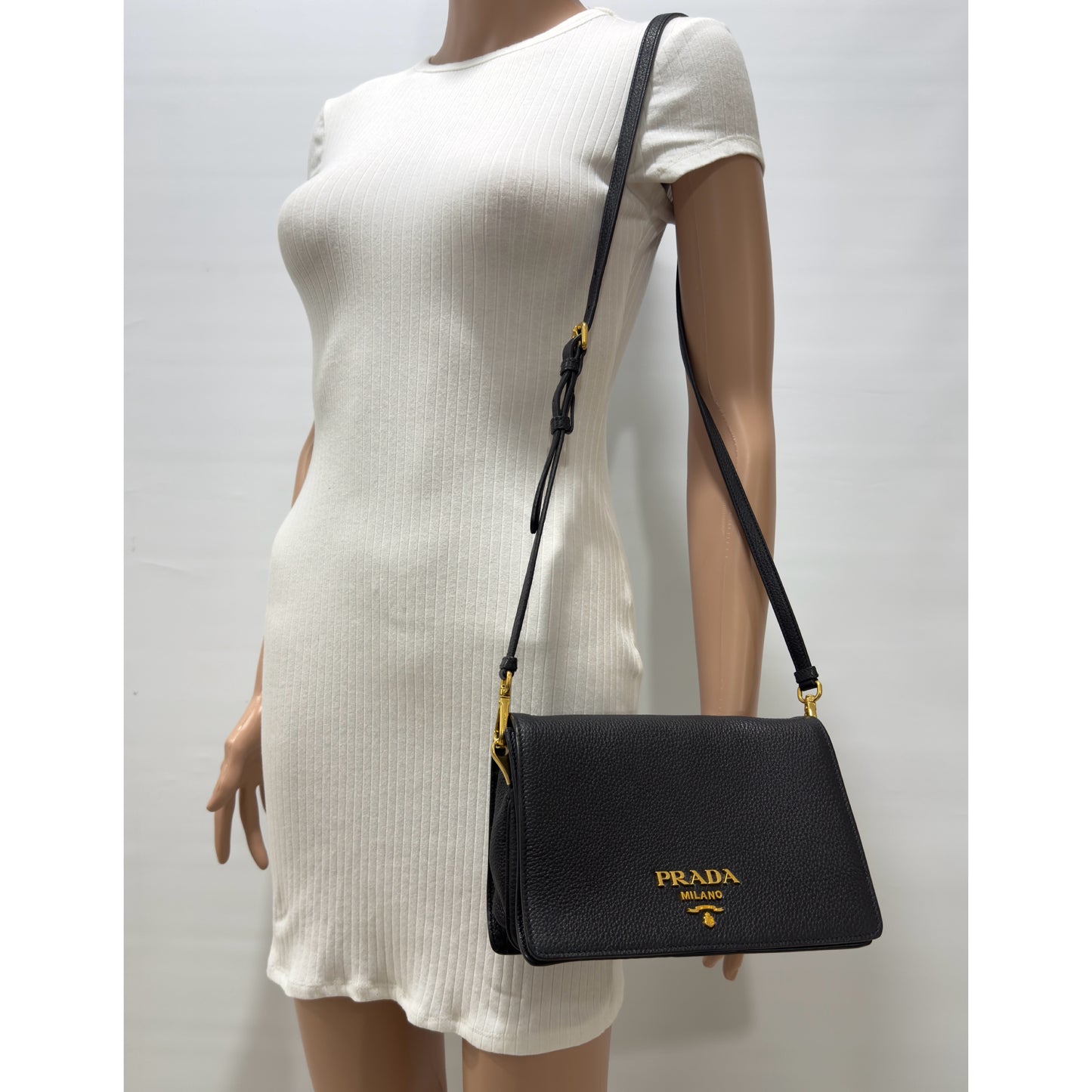 Prada Vitello Daino Leather Crossbody Bag