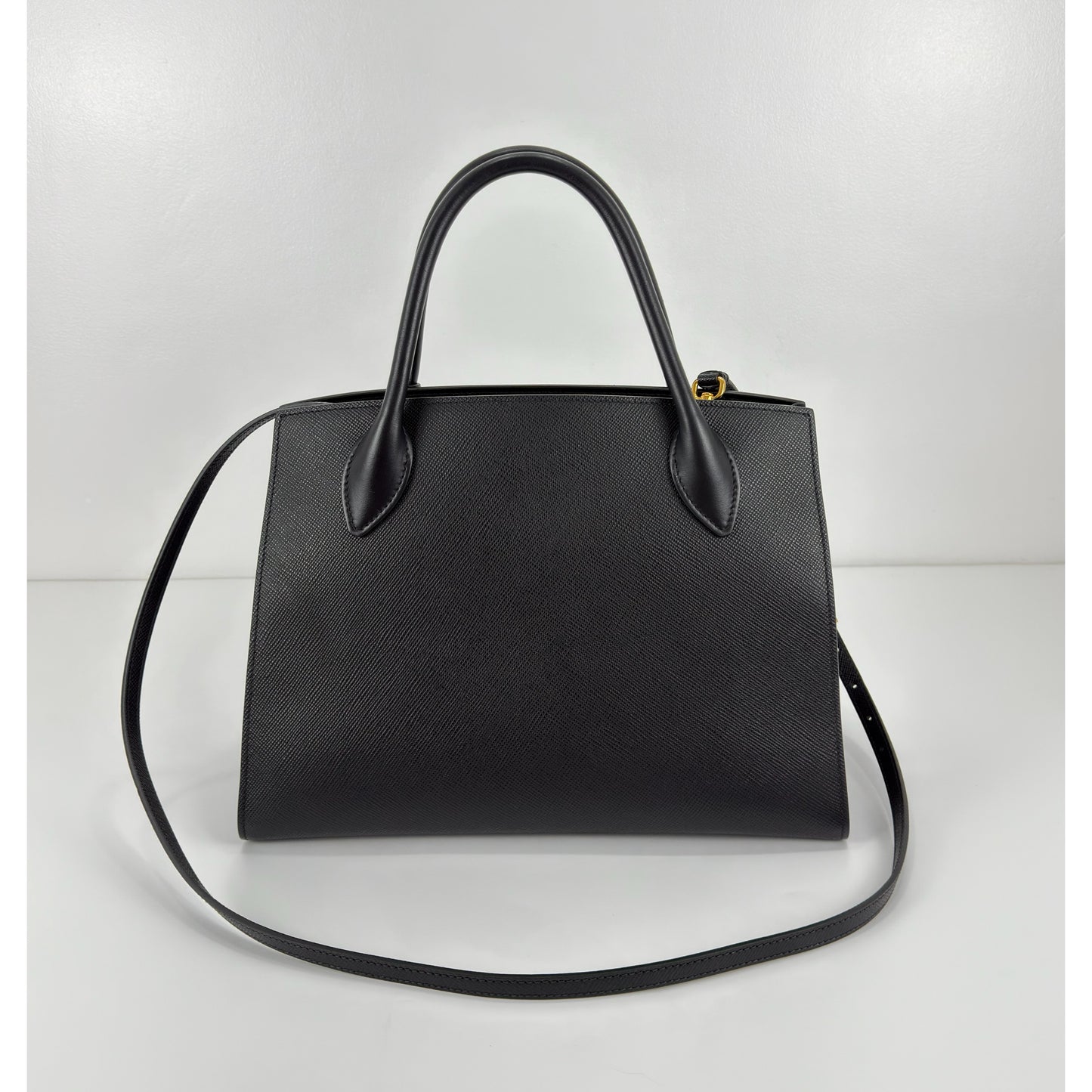 Prada Monochrome Medium Saffiano Leather Black Bag