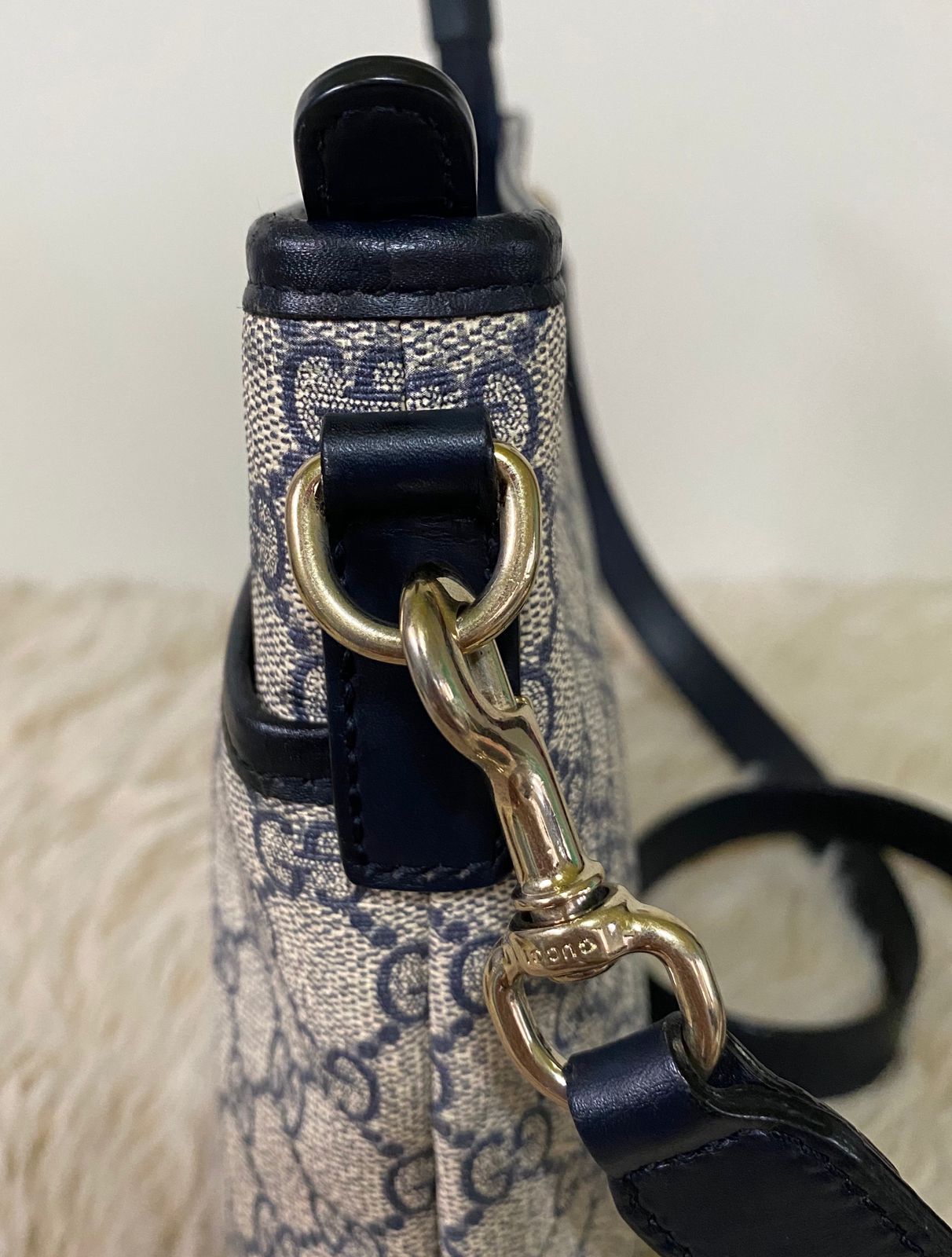 Sling bag gucci blue canvas