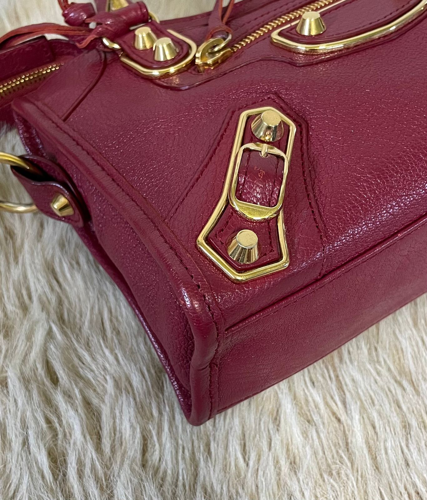 Balenciaga City Mini metallic edge