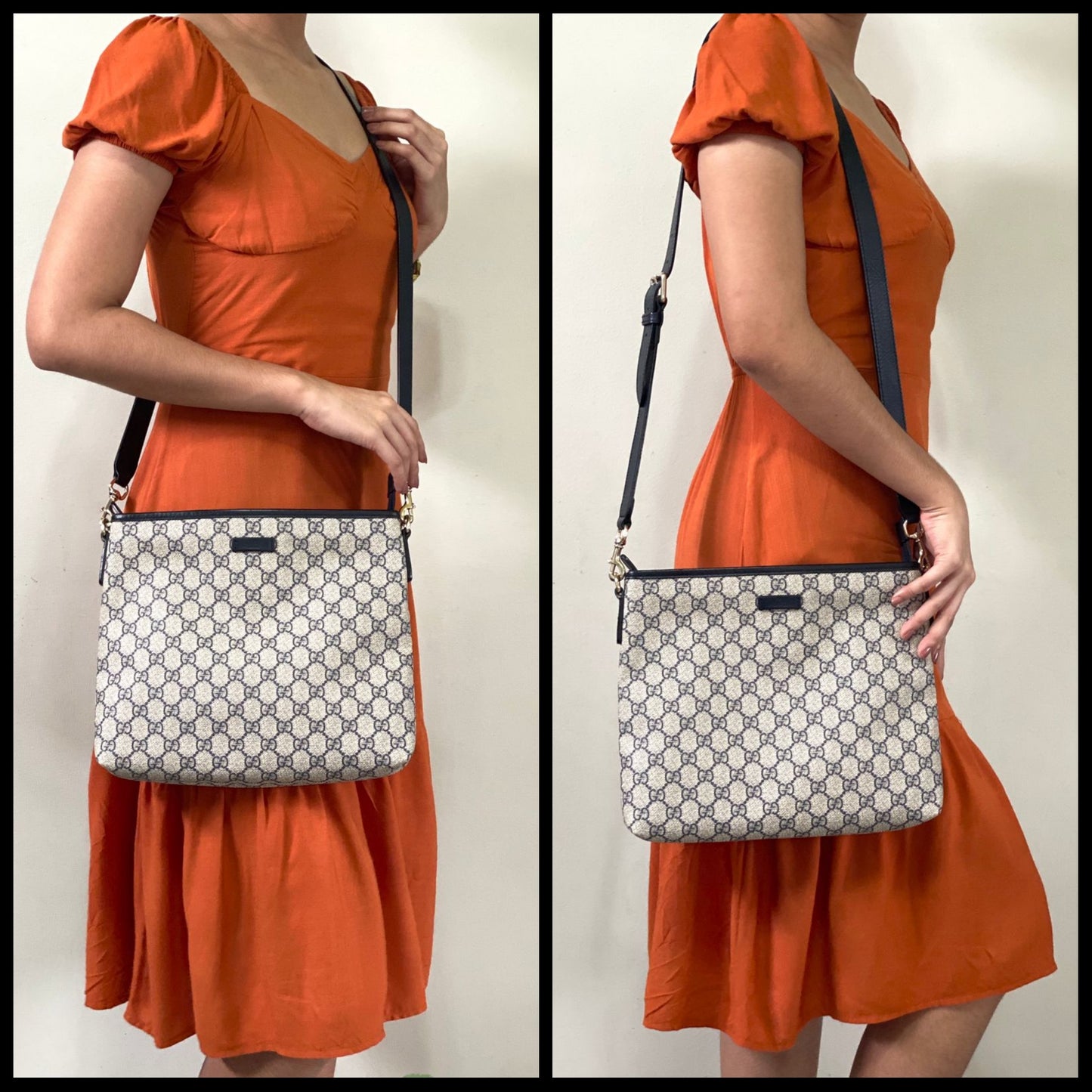 Sling bag gucci blue canvas